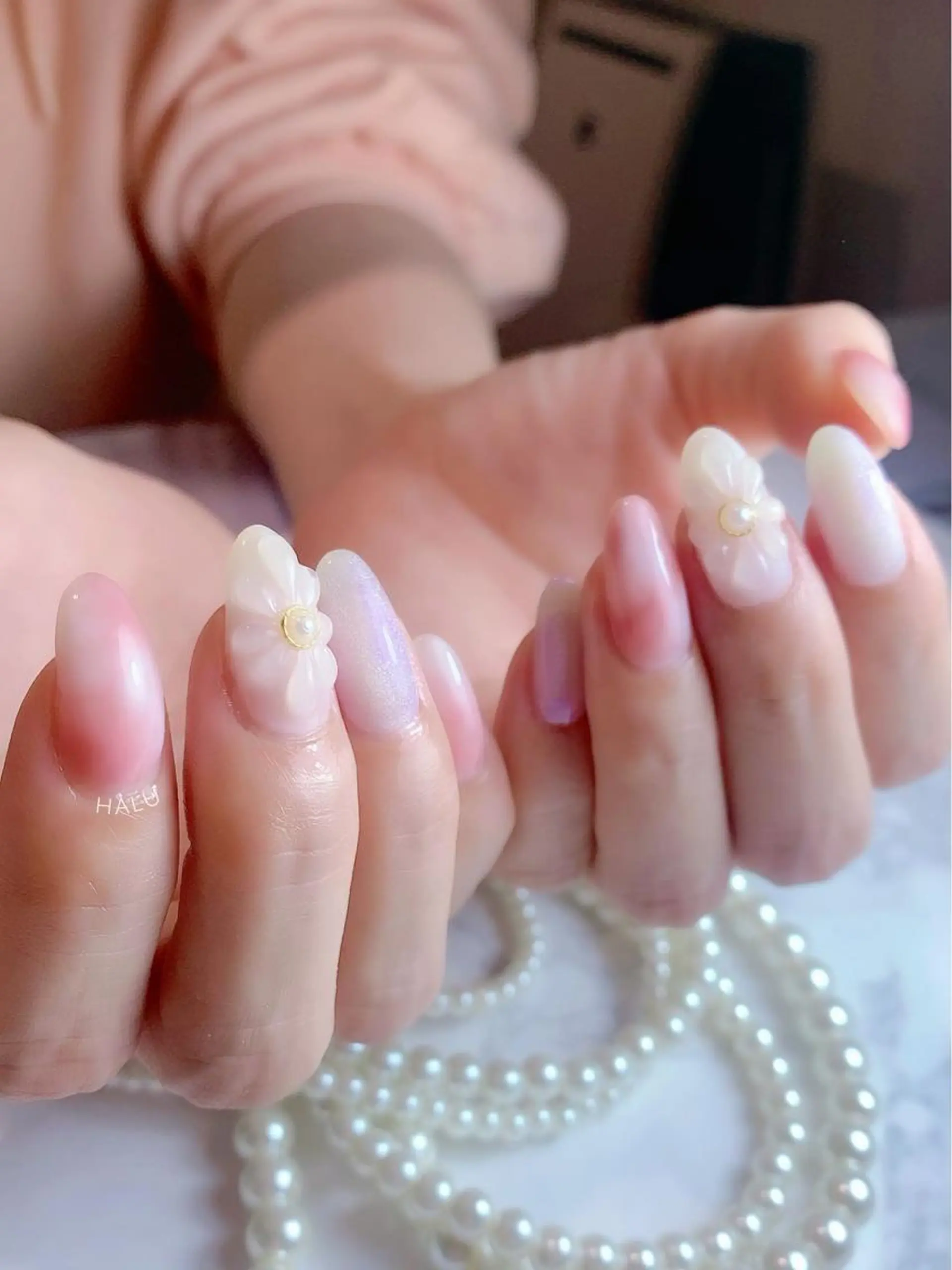 ネイル ぷっくりネイル 春ネイル HALU ハルのネイルデザイン