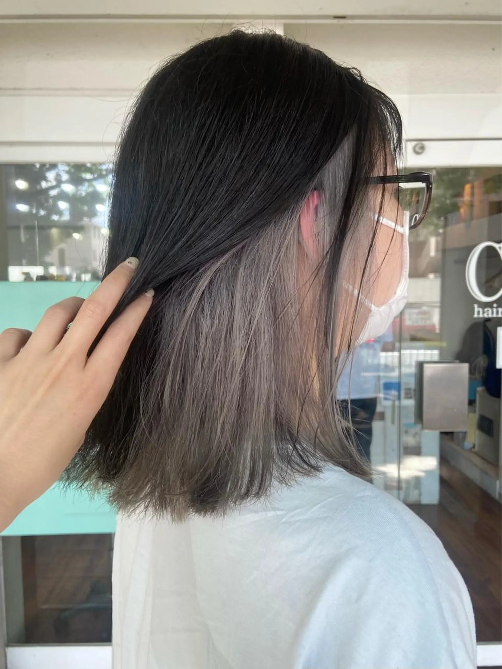 ミディアム カラー インナーカラー 髪質改善/透明感 カラー/西川奈穂のヘアスタイル