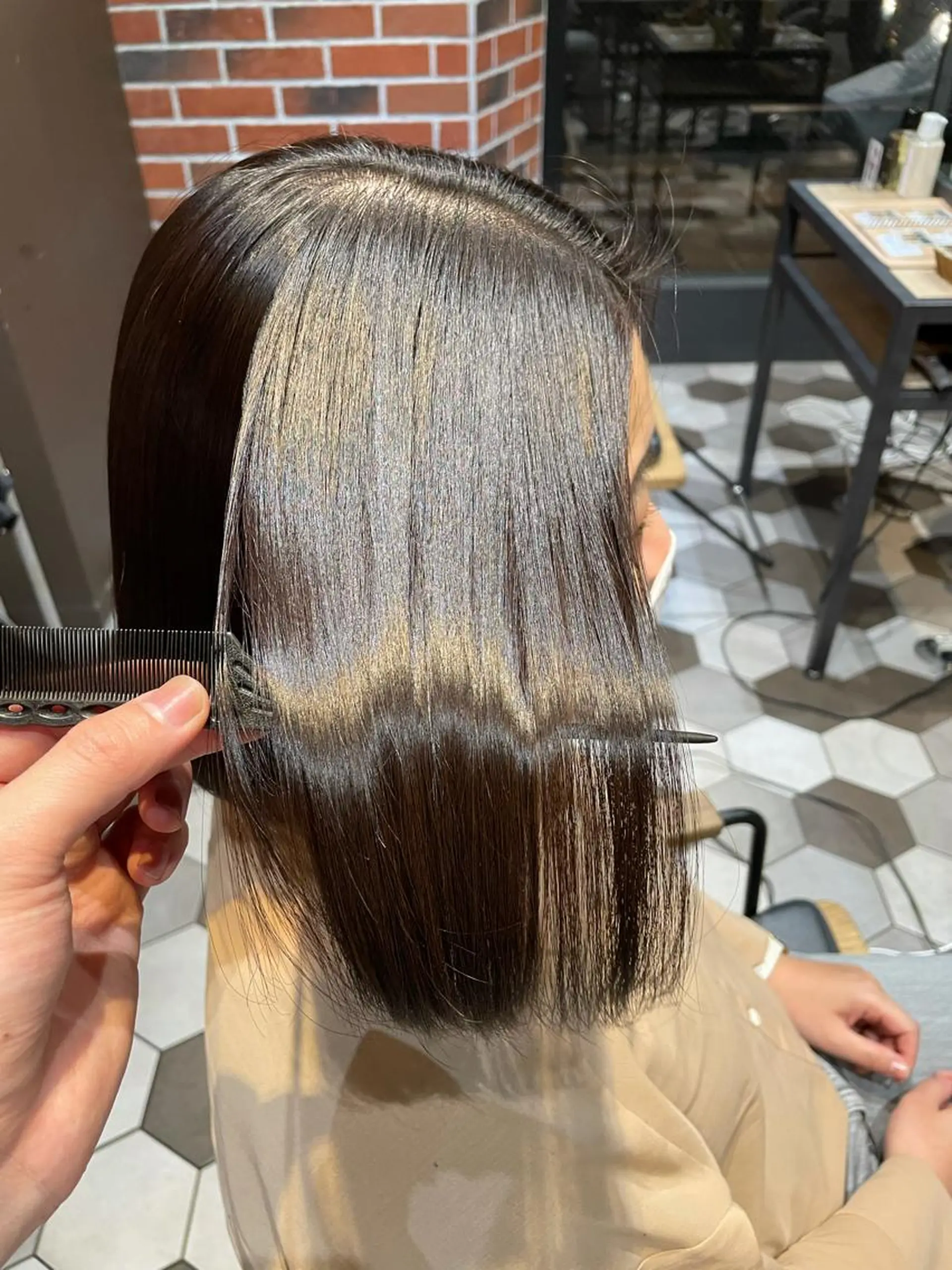 ショート 髪質改善、縮毛矯正 酸性縮毛矯正のヘアスタイル