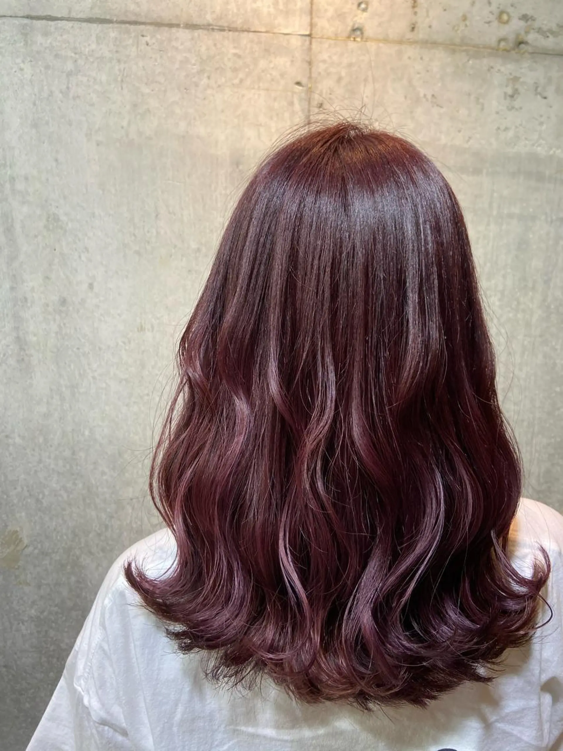 セミロング カラー ピンクカラー 暗髪/艶髪/Ono .のヘアスタイル