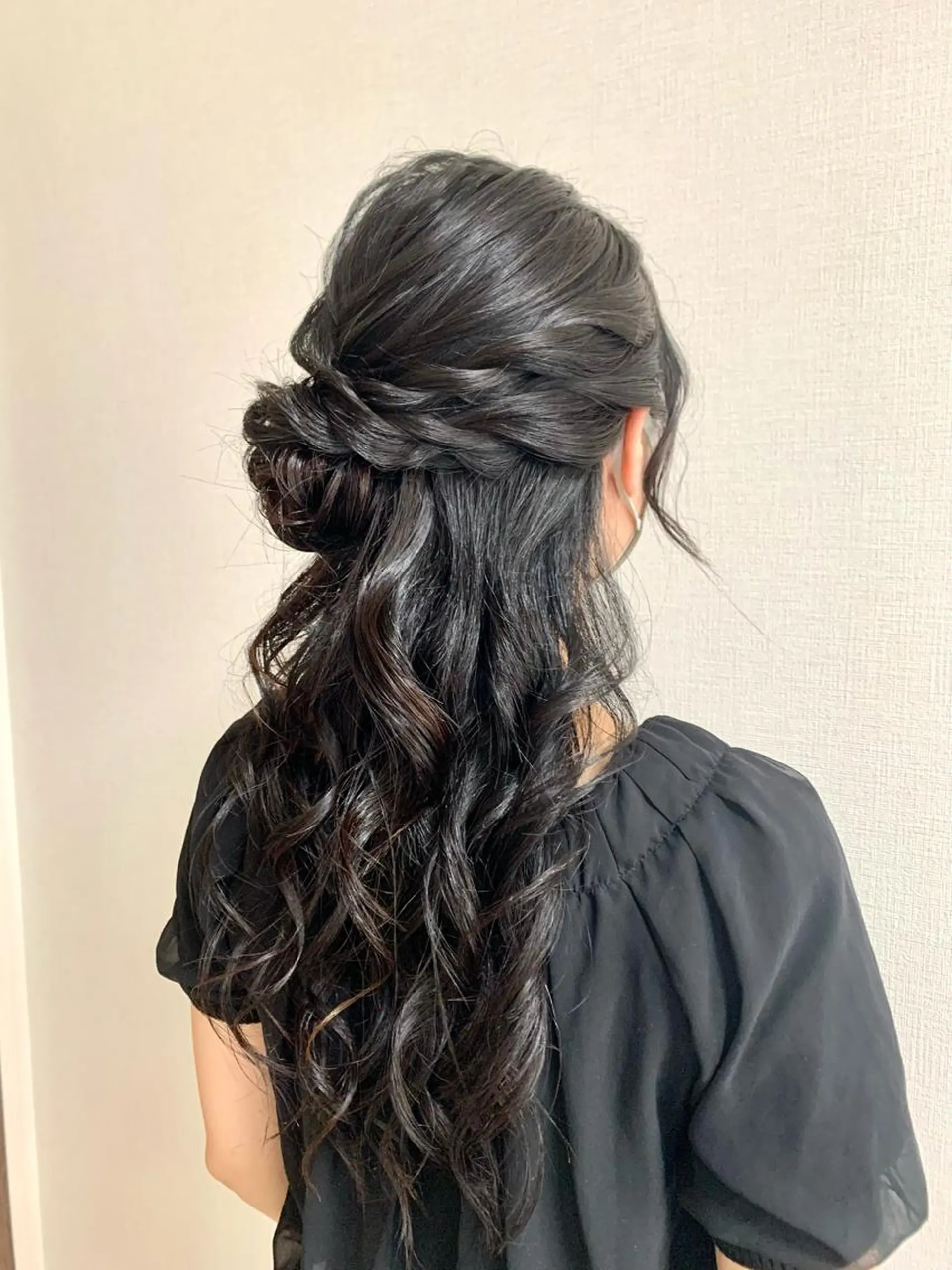ヘアアレンジ ハーフアップ お団子ヘア Kikuchi Eriのヘアスタイル