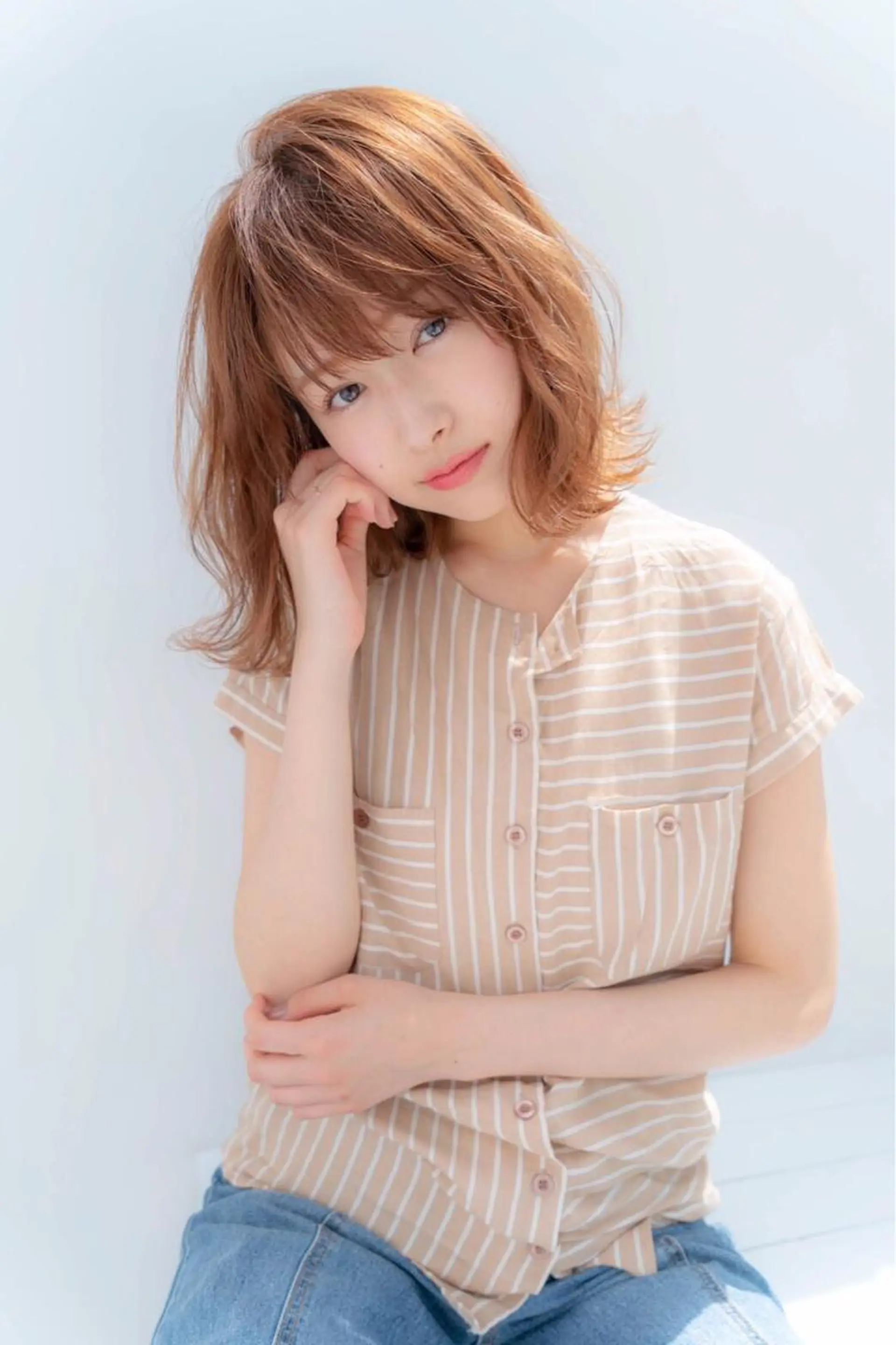 ミディアム カット ヘアカラー トリートメント ヘッドスパ ○HITOMI ○のヘアスタイル