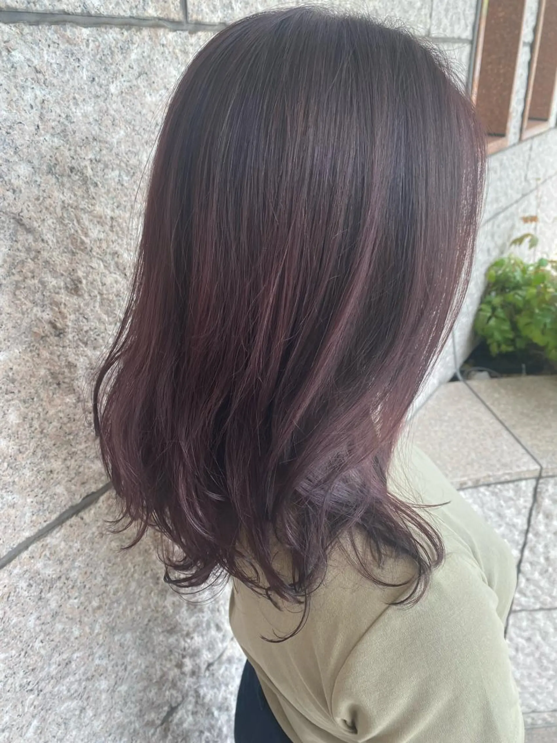 ミディアム カラー ヘアカラー 福薗 ななのヘアスタイル