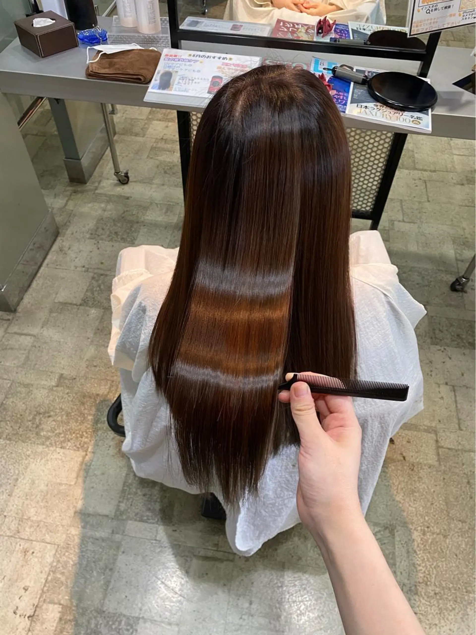 ロング 髪質改善 ヘアカラー ひなの/艶髪/ 白髪染め/髪質改善のヘアスタイル