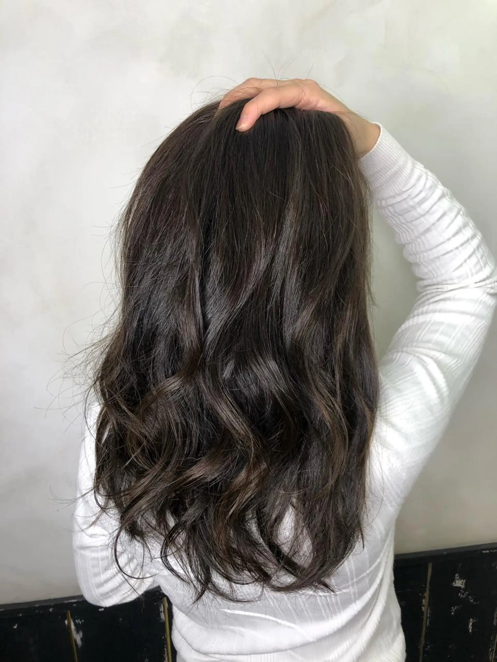 セミロング カラー パーマ ベージュカラー 透明感カラー 美髪矯正 🌈髪質改善 山下のヘアスタイル