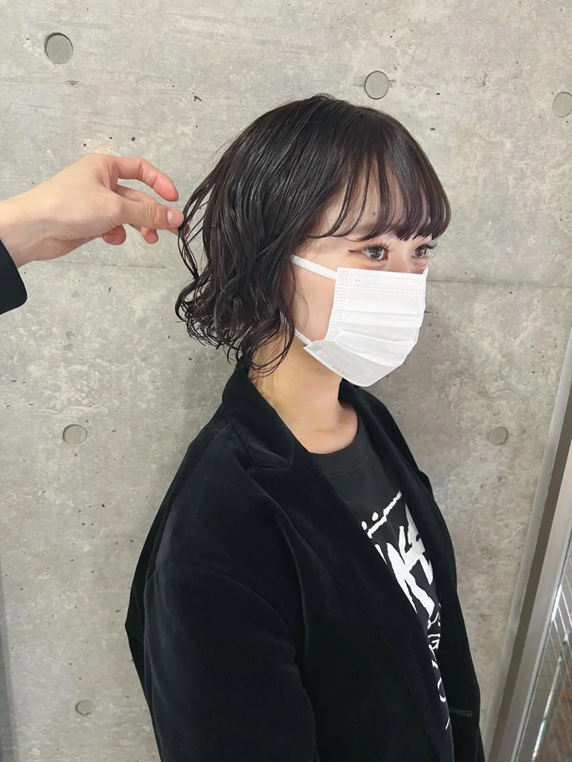 ショート パーマ ボブパーマコテ巻き風 パーマNo1深江秀平のヘアスタイル