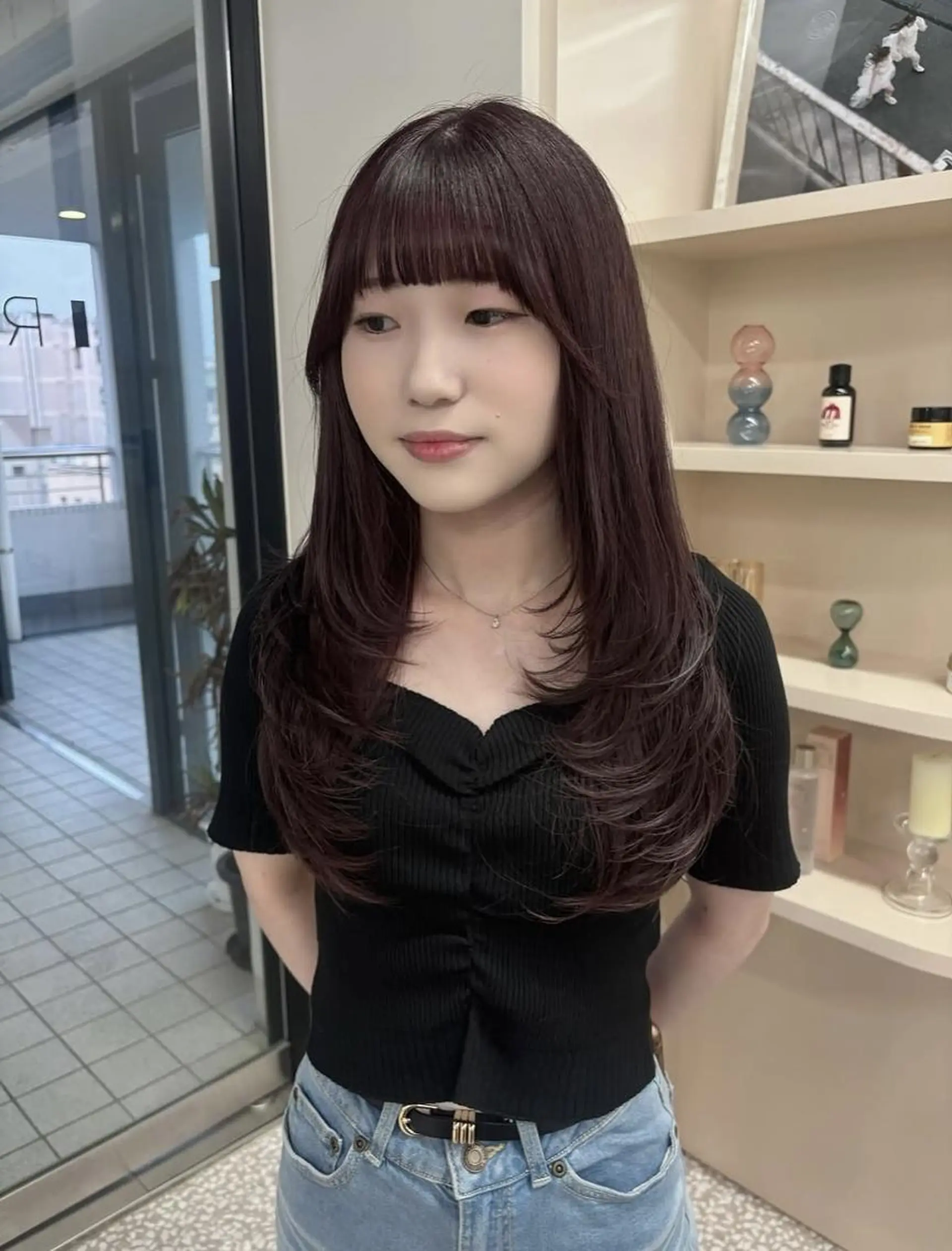 ミディアム IROW天神大名店 /スタッフモデルのヘアスタイル