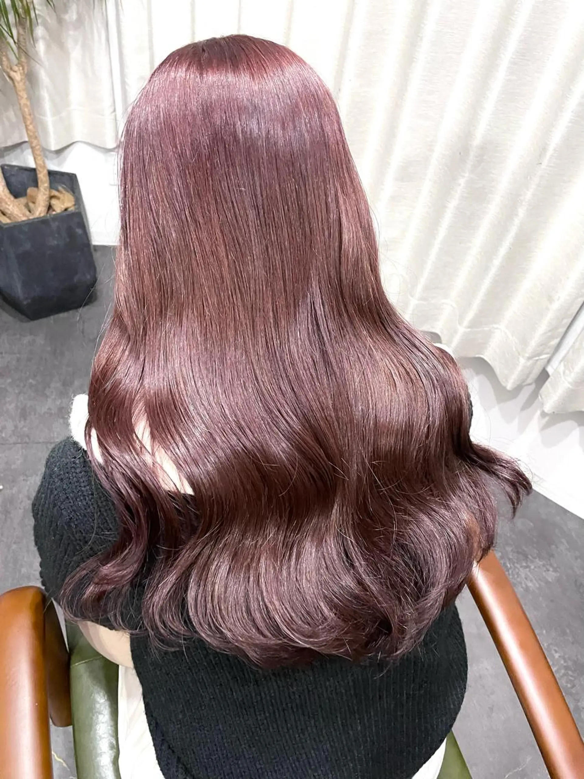 ロング カラー ブリーチ ダブルカラー ブリーチなしカラー ピンクカラー ヘアカラー 中村 友美のヘアスタイル