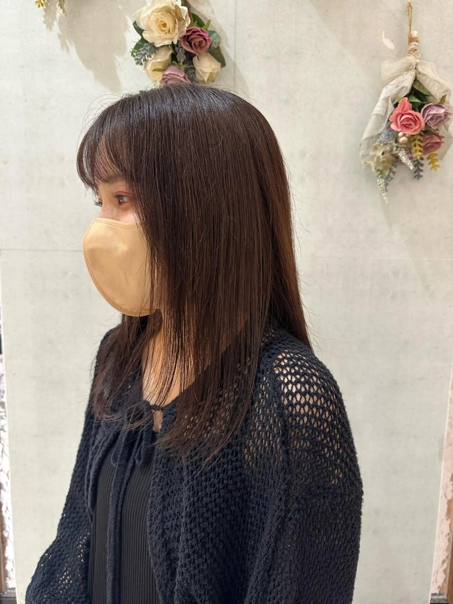 ミディアム 透明感ベージュ🎀 レイヤー/AOのヘアスタイル