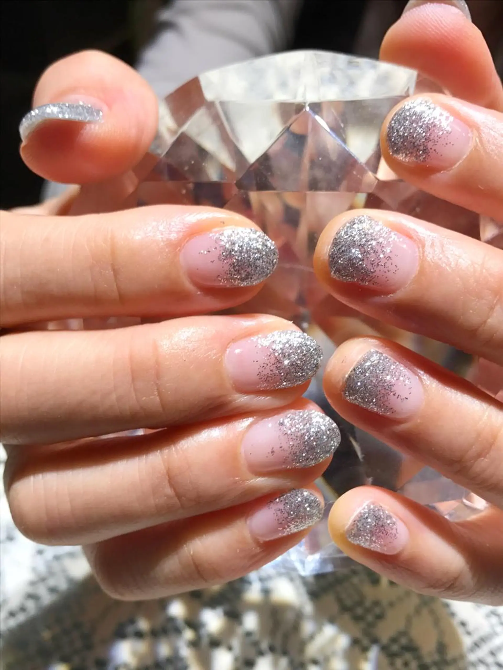 ネイル ジェルネイル グラデーション ラメ(グリッター) ラメグラデーション YUN 💅のネイルデザイン