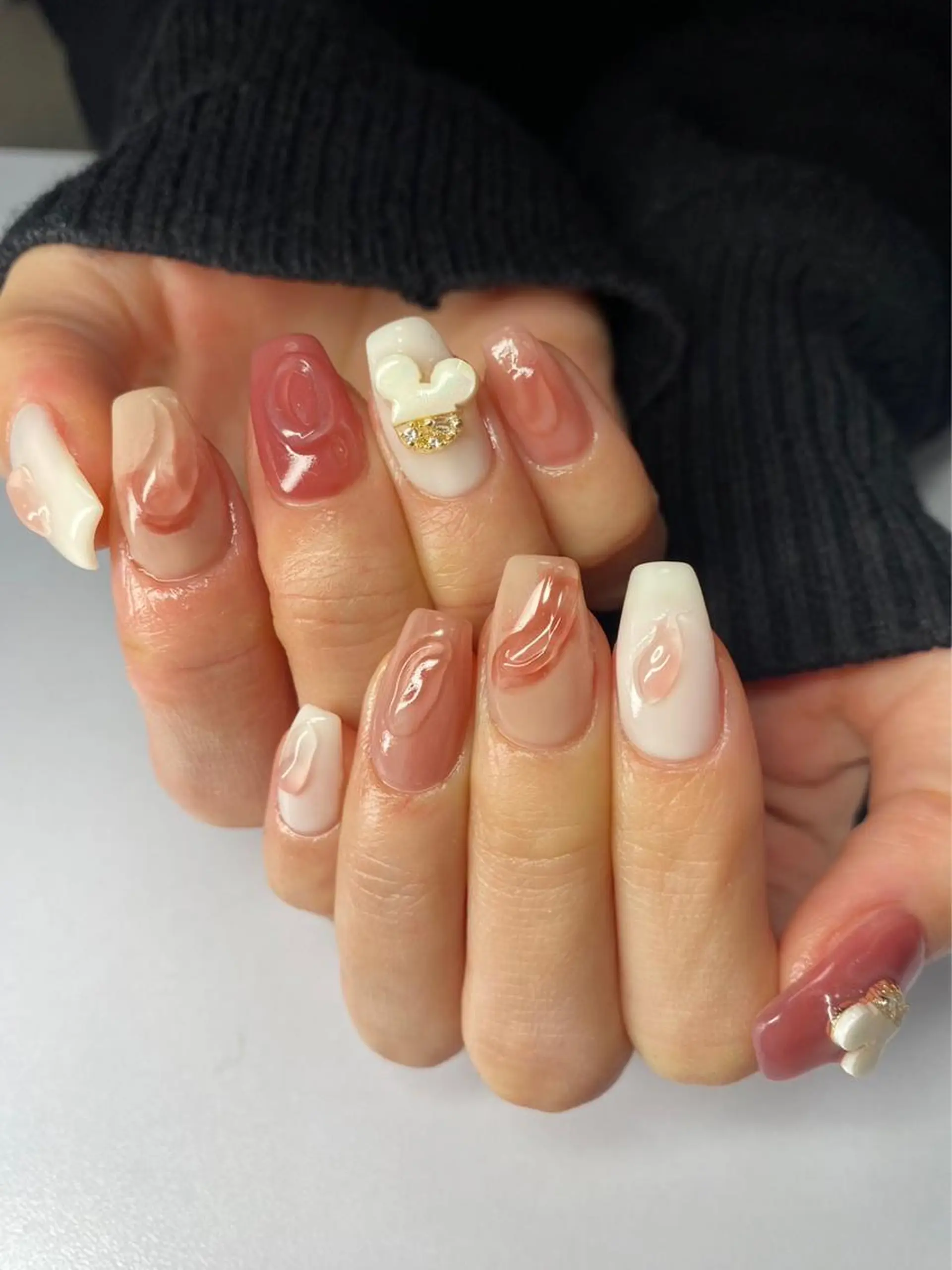 セミロング ネイル マツエク・マツパ ハンドネイル apopis＊ close23:00のネイルデザイン
