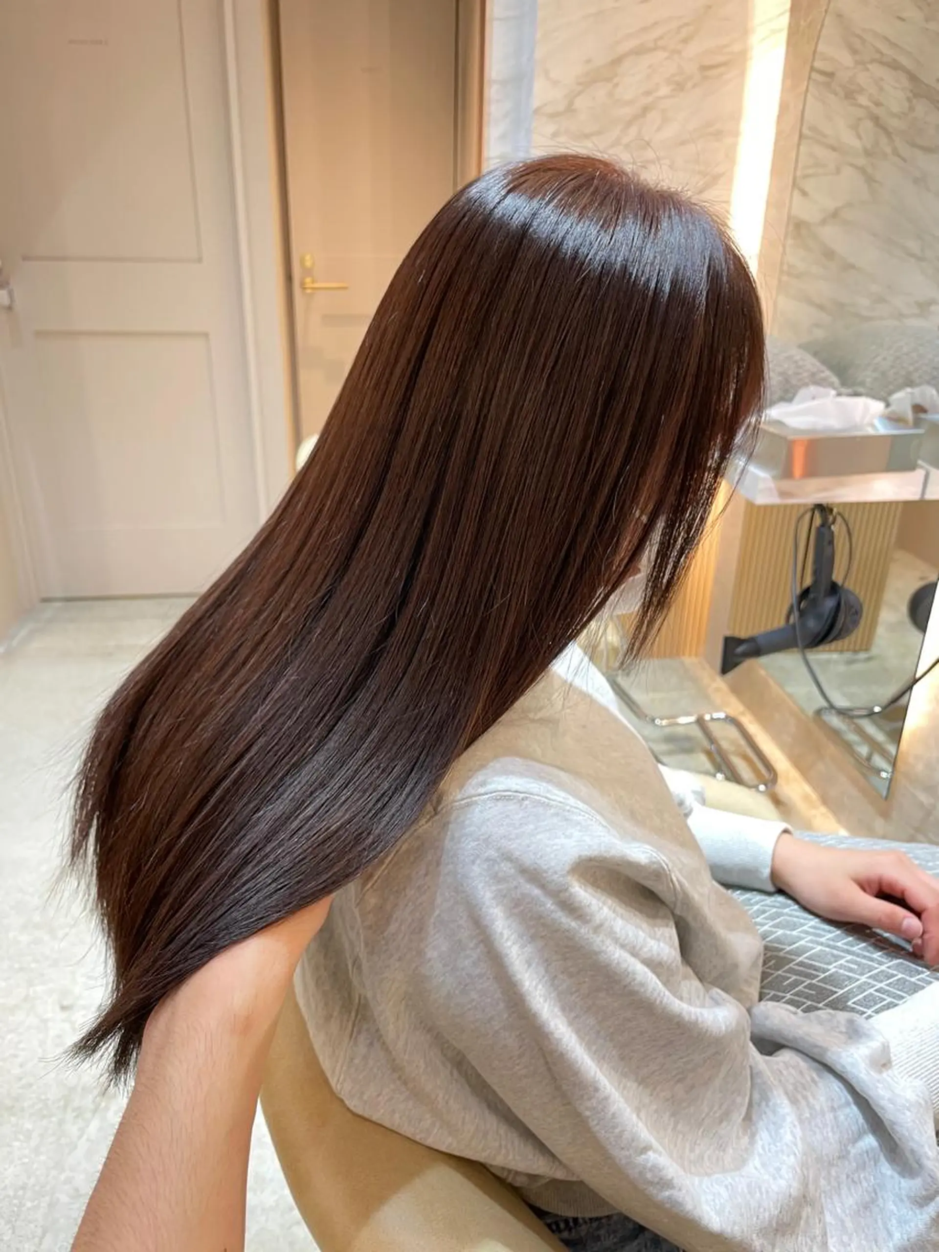 ロング カラー レイヤー/韓国ヘア 縮毛矯正🫧鈴木颯のヘアスタイル