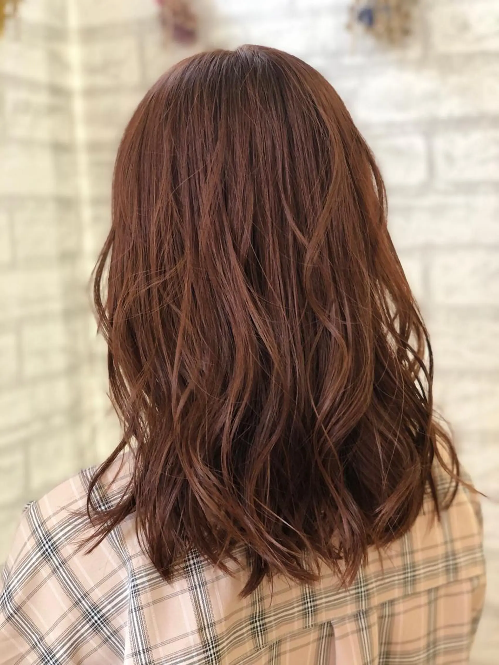 ミディアム ピンクブラウン カット ヘアカラー トリートメント 🌸Cielo🌸 KENのヘアスタイル