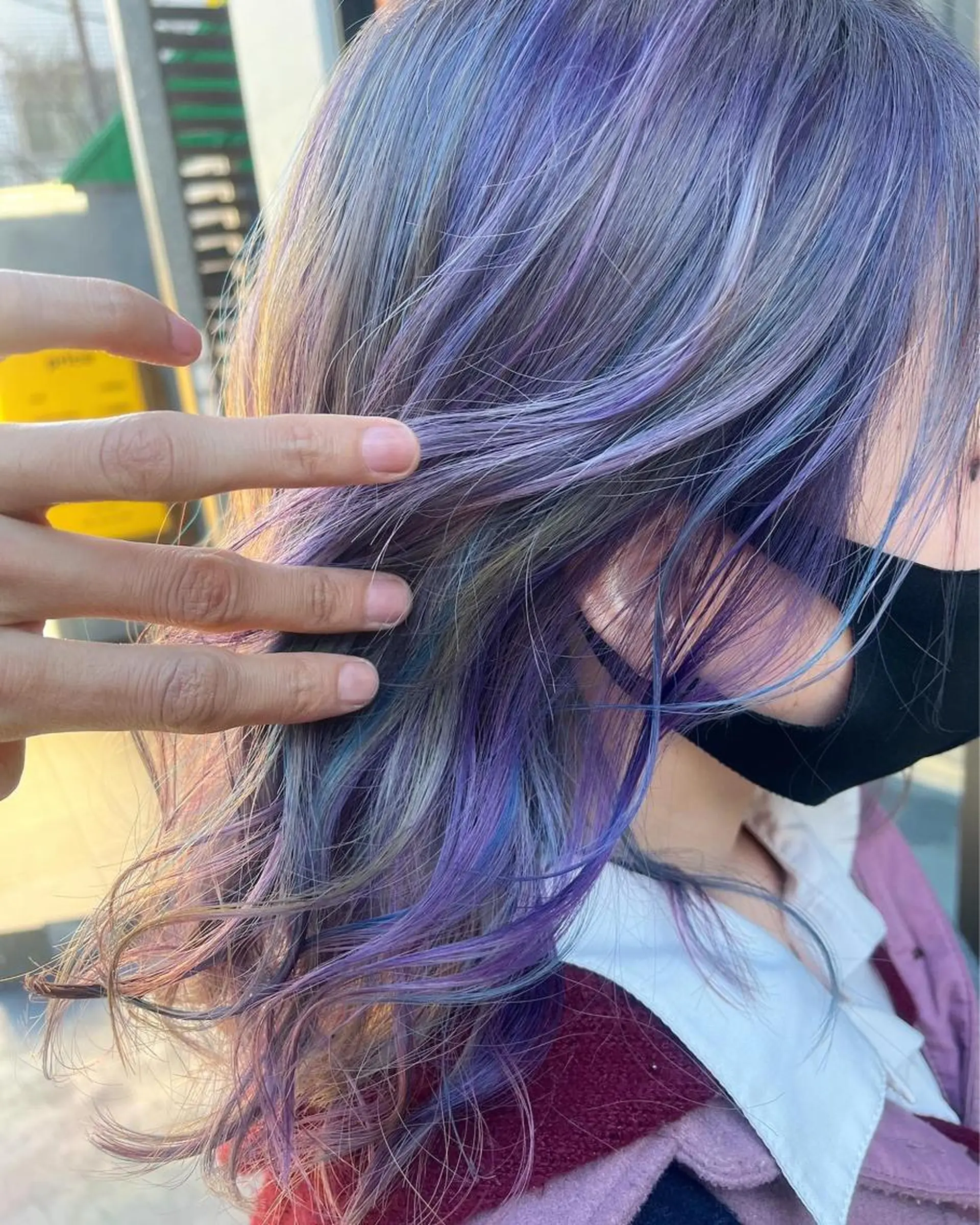 セミロング カラー ショートボブ アッシュ バレイヤージュ ミストバング ベージュカラー カット ヘアカラー トリートメント 原宿サロン代表 デザインカラー伊藤卓のヘアスタイル