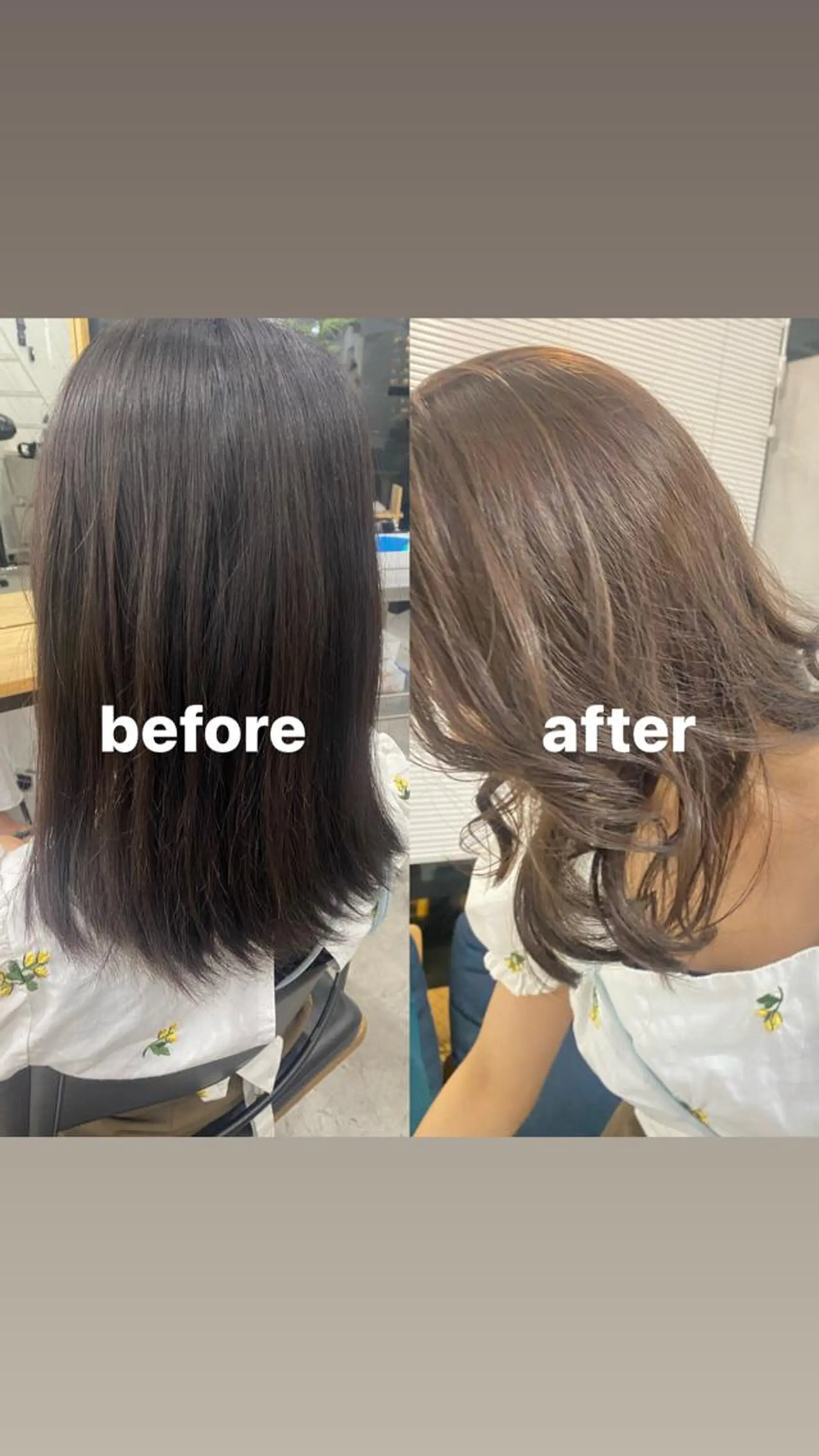 ミディアム カラー 艶 ケアブリーチ 🎀🩵RISAのヘアスタイル