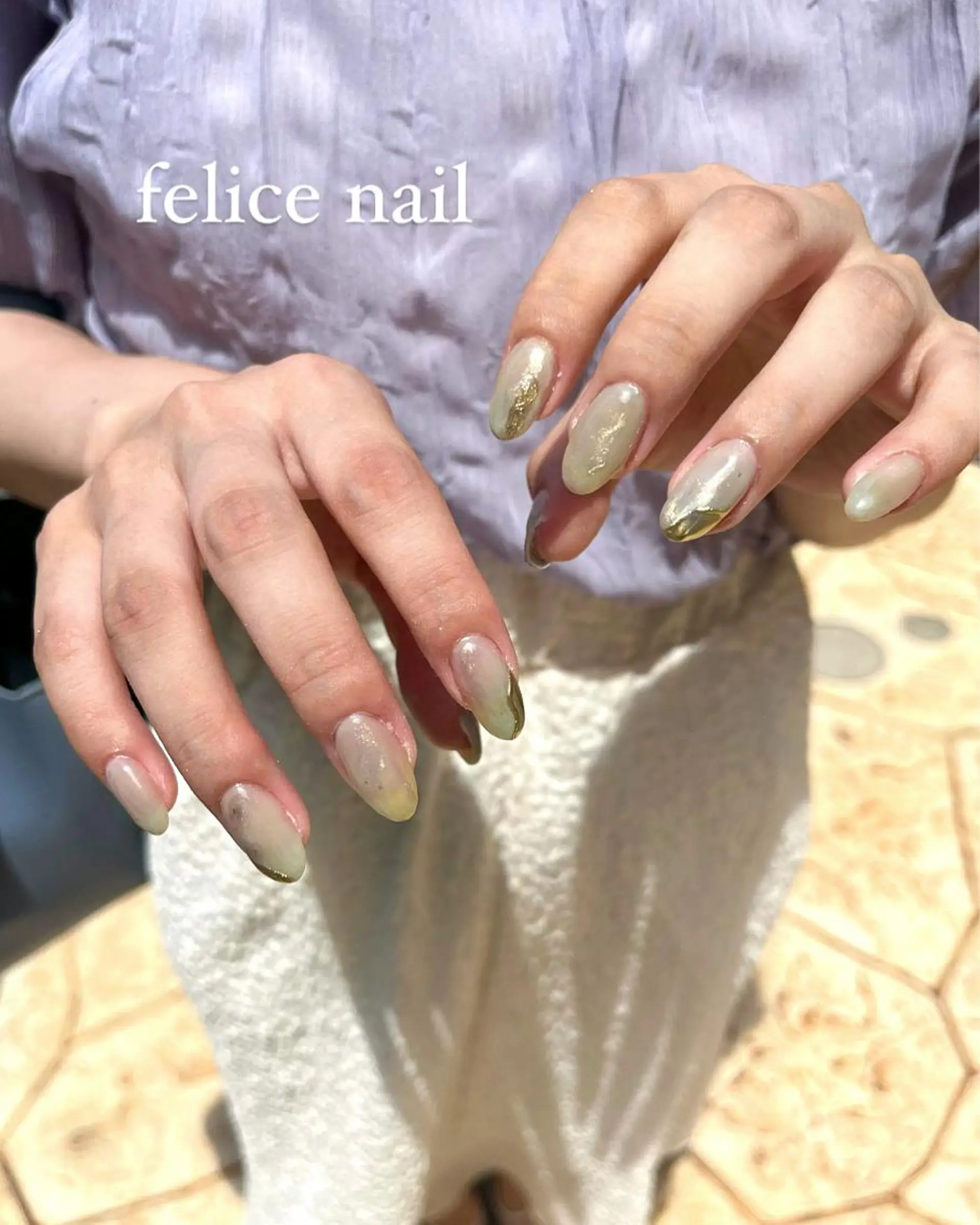 ネイル ジェルネイル マグネットネイル ニュアンスネイル パラジェル 夏ネイル felice nailのネイルデザイン