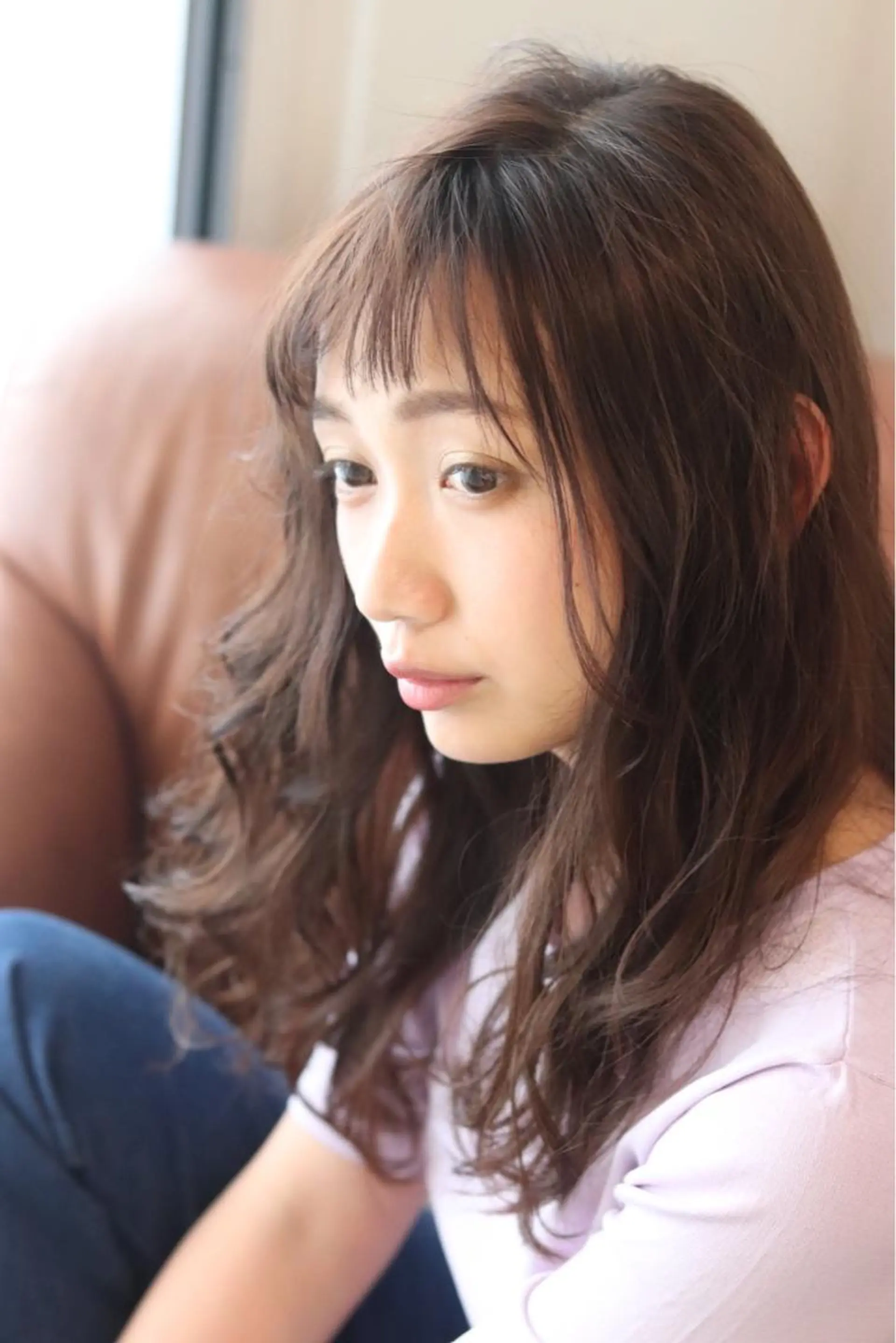 セミロング パーマ ブリーチ/ハイトーン SERINAのヘアスタイル