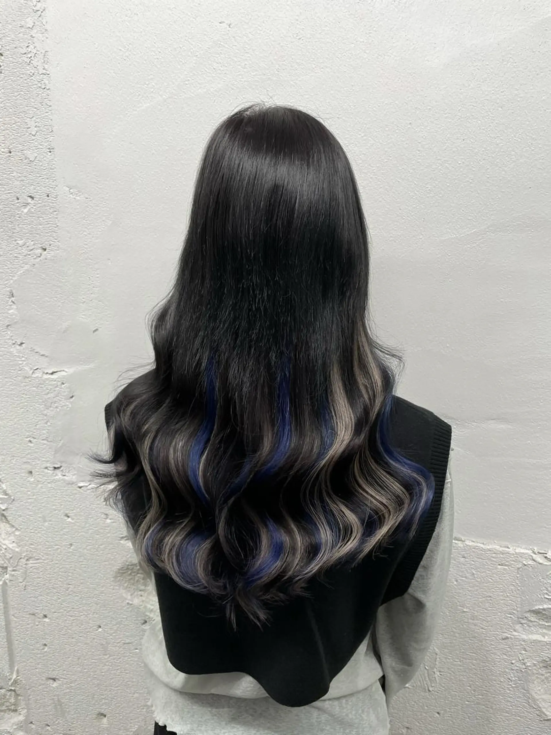 ロング カラー シールエクステ バレイヤージュ ミストバング ダブルカラー  フェイスフレーミング ヘアカラー エクステ 🧡艶髪ちゅるん髪 🫧🧡YUKI❄️のヘアスタイル