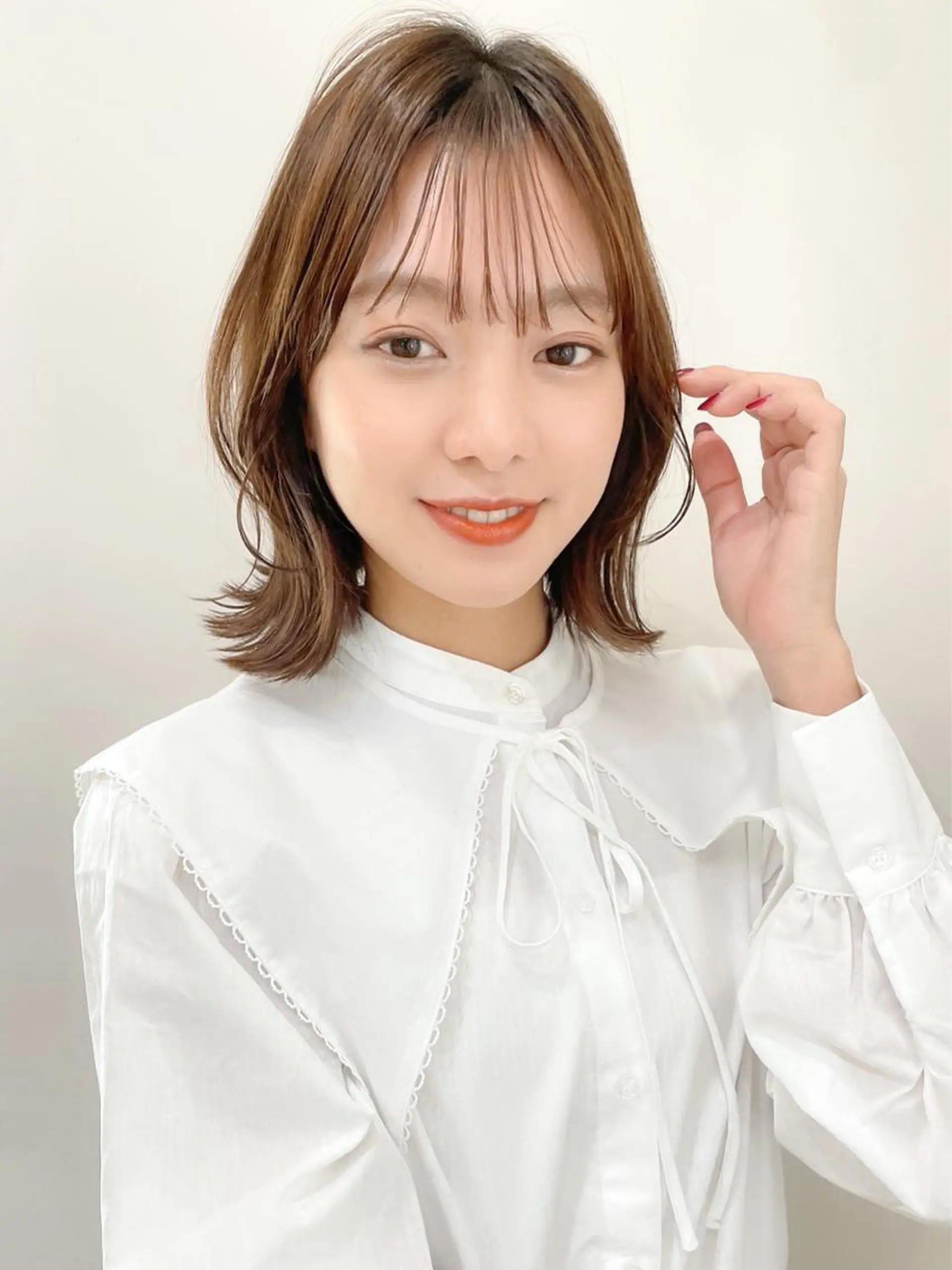 ミディアム くびれヘア ミディアム/顔周り/ ベージュ🌼mayuのヘアスタイル