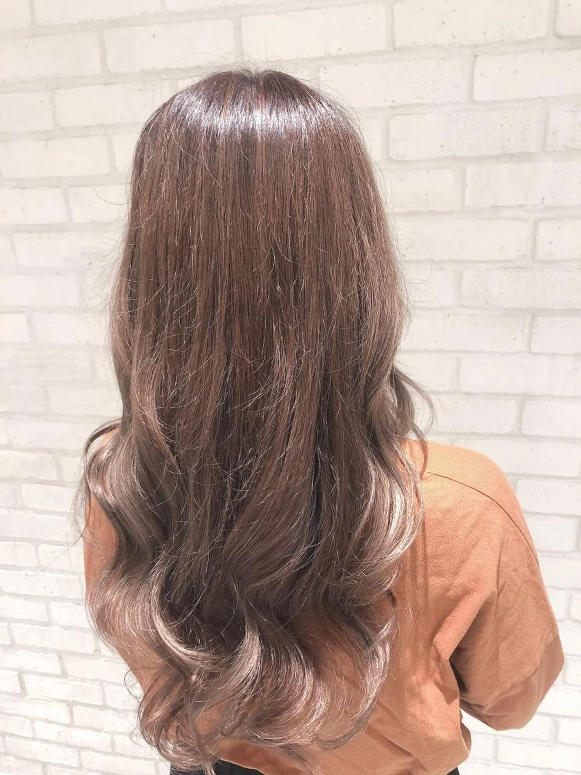 ロング パーマ カット ヘアカラー トリートメント 田中 アキオのヘアスタイル