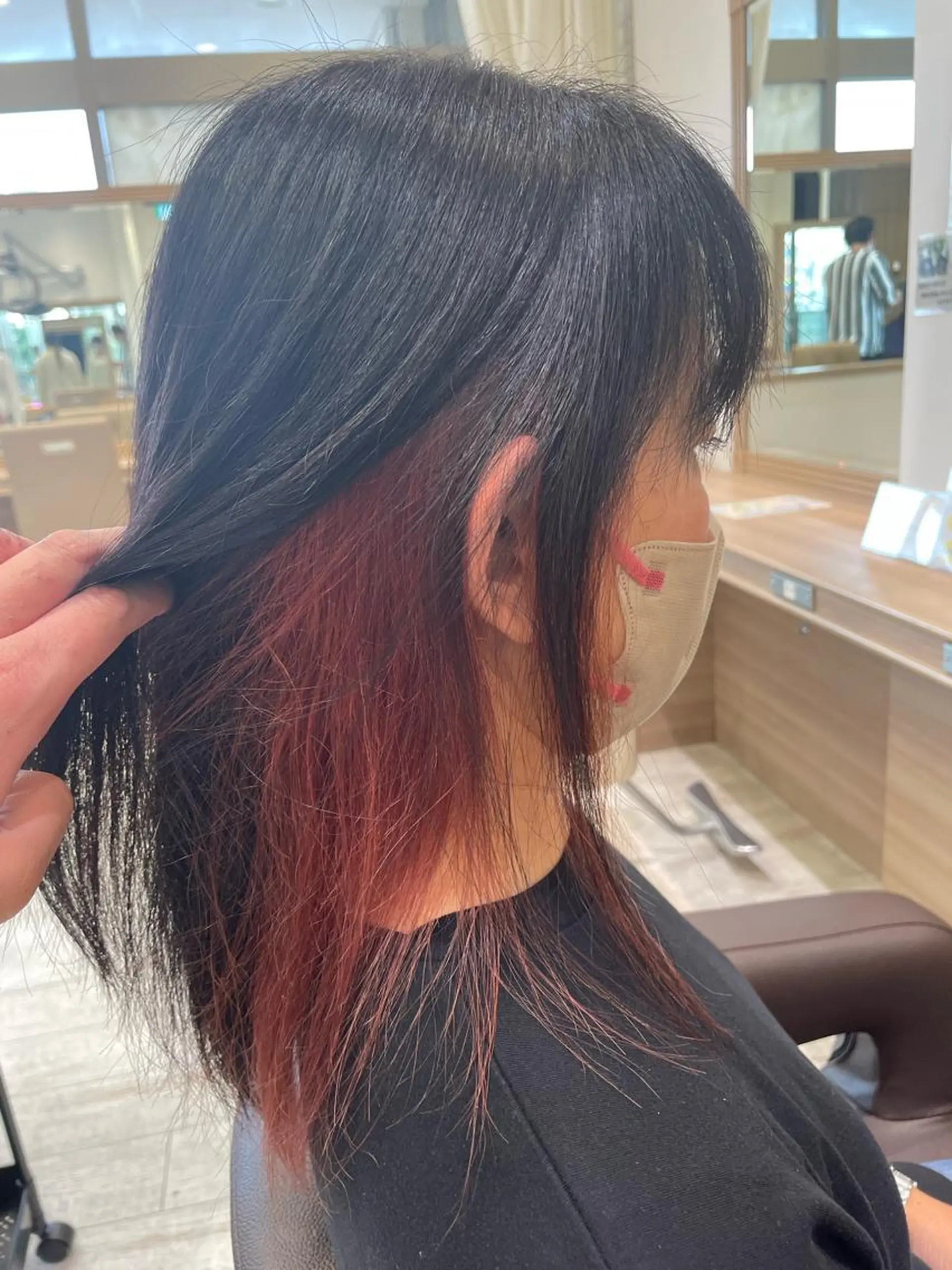 ミディアム カラー ヘアカラー トリートメント 加藤 未歩のヘアスタイル