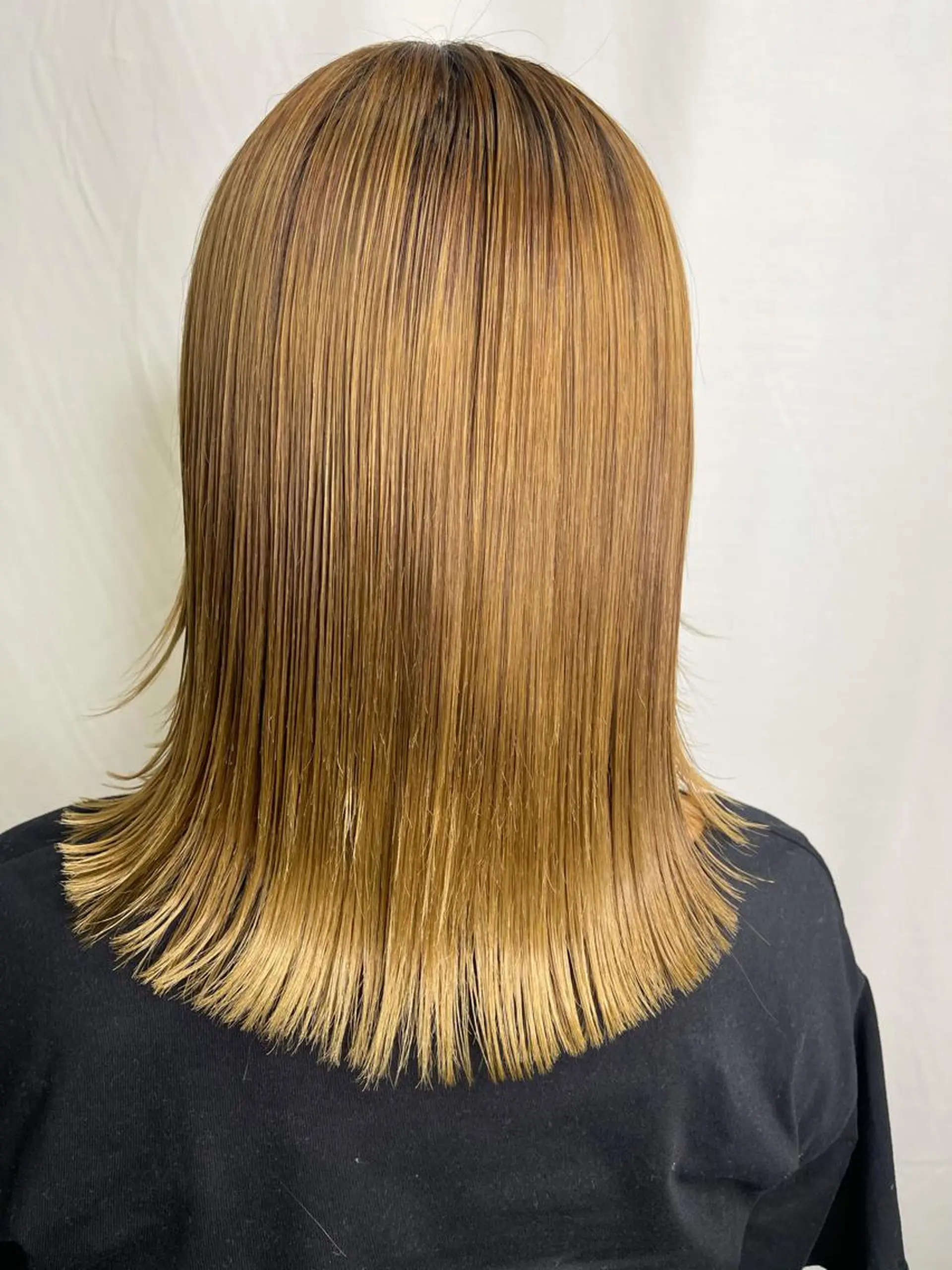 ミディアム パーマ カット 縮毛矯正 髪質改善/縮毛矯正 /レイヤー岡部のヘアスタイル