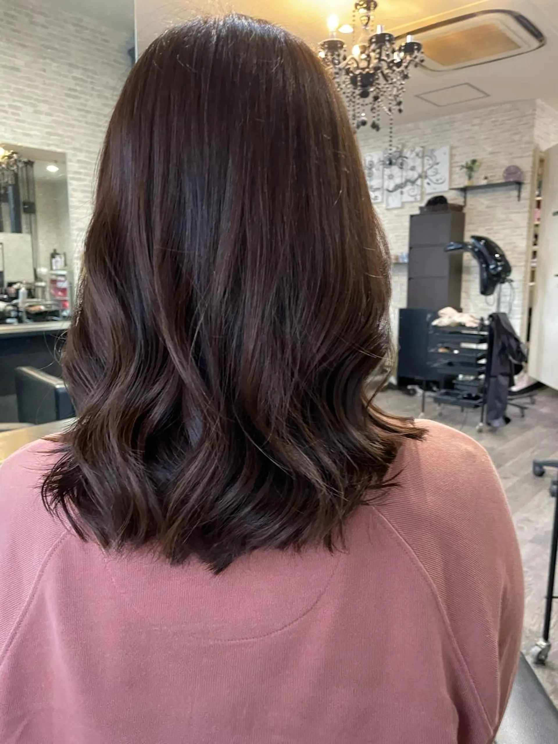 ミディアム カラー ブラウンカラー ピンクカラー トリートメント ヘアカラー 【Lilly】成田 紗英のヘアスタイル