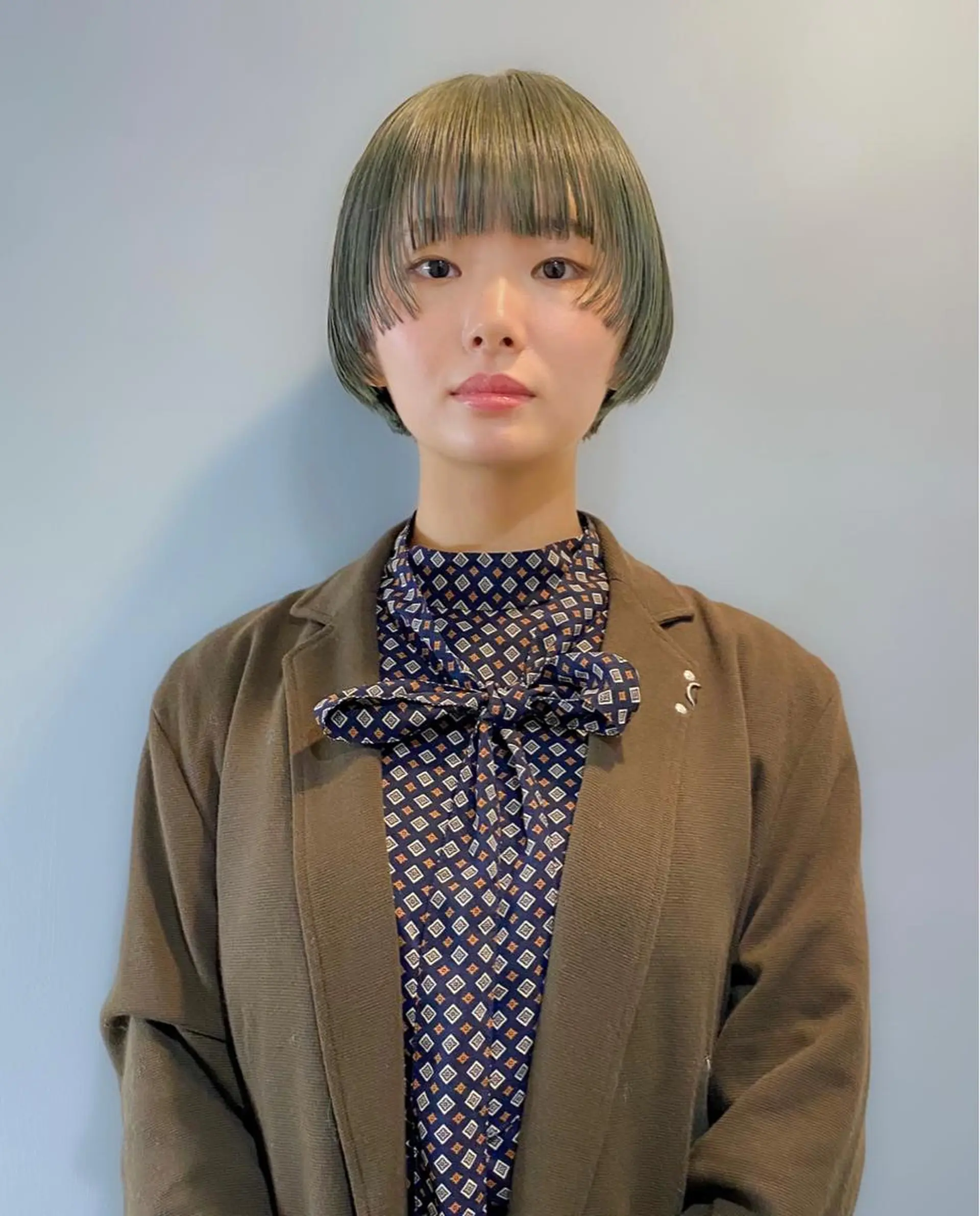 ショート カラー 顔周りカット レイヤー/パーマ /ウルフ/nabeのヘアスタイル