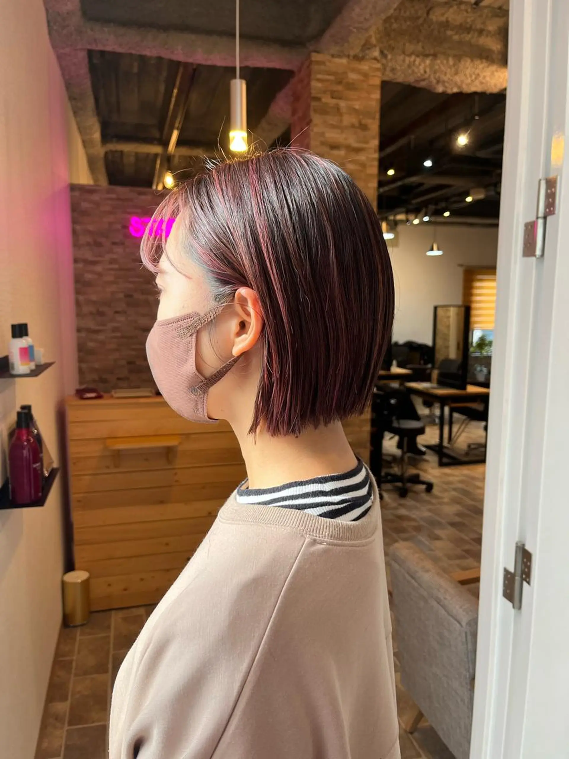 ショート カラー ヘアカラー&縮毛矯正 STAR☆RIVERのヘアスタイル