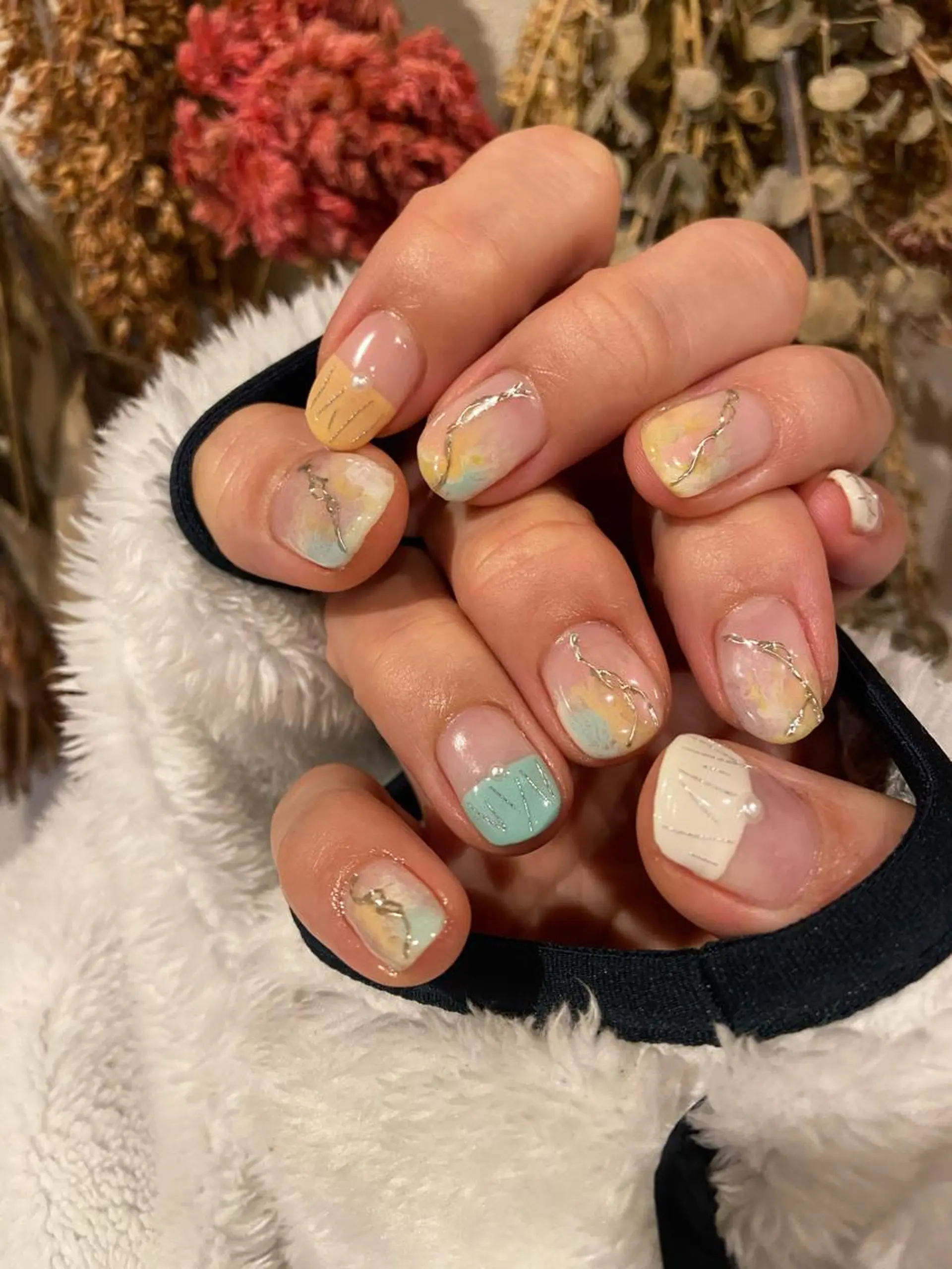 ネイル アートネイル ニュアンスネイル 春ネイル . unffのネイルデザイン