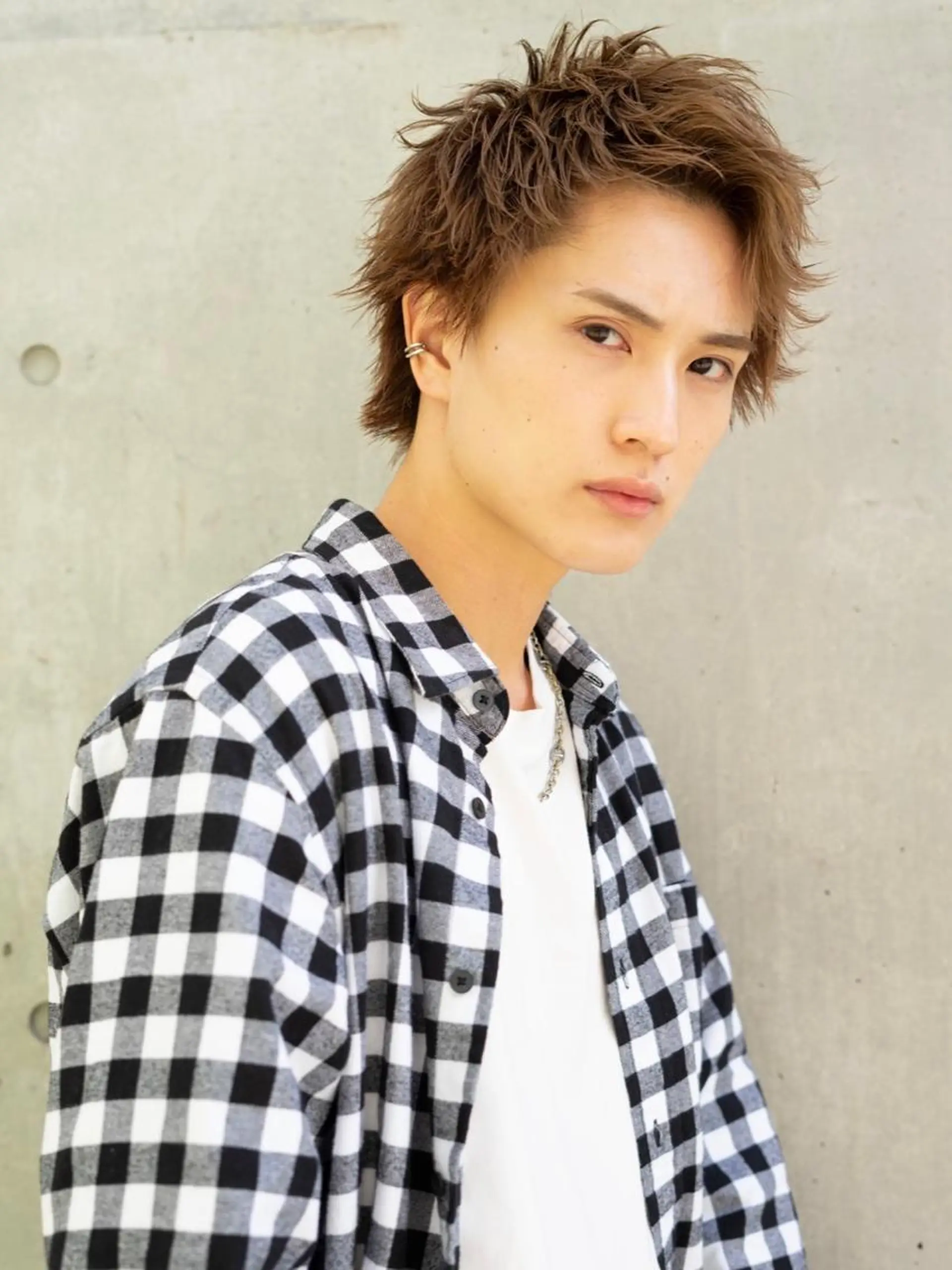 ショート パーマ メンズ 淡路上新庄/髪質改善 .艶カラー/野口春貴のヘアスタイル