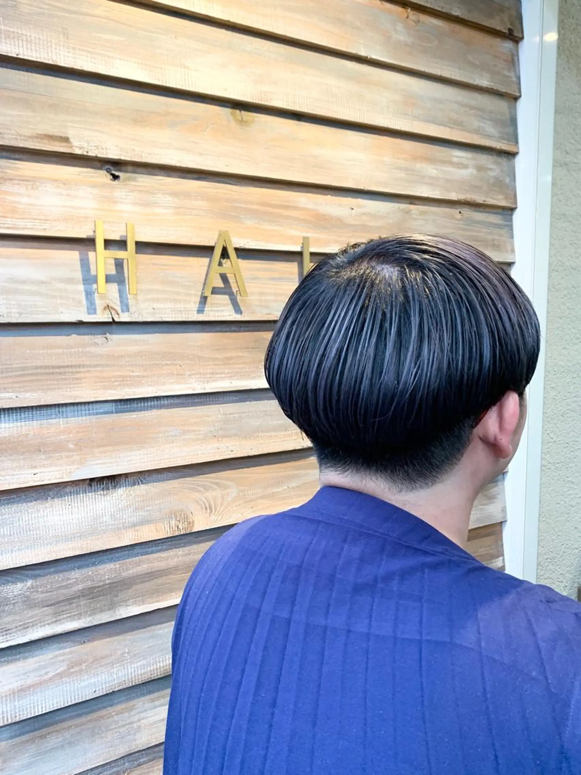 ショート カラー アッシュ 黒髪 パープルカラー パープルアッシュ 竹内 康浩のヘアスタイル