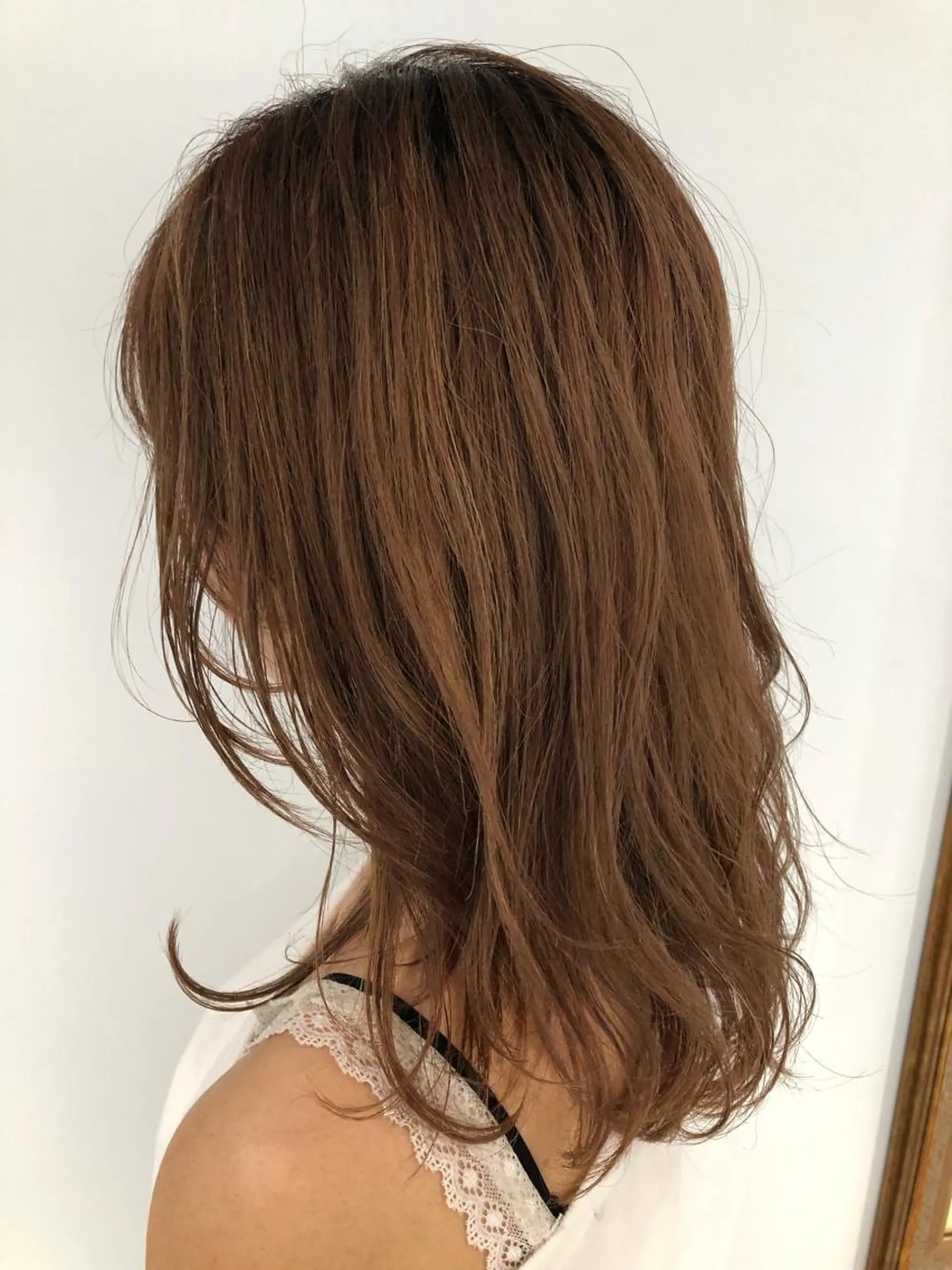 ミディアム カラー ベージュカラー オレンジ オレンジベージュ カット ヘアカラー トリートメント 過去一の柔髪ヘア 🌿einshairのヘアスタイル