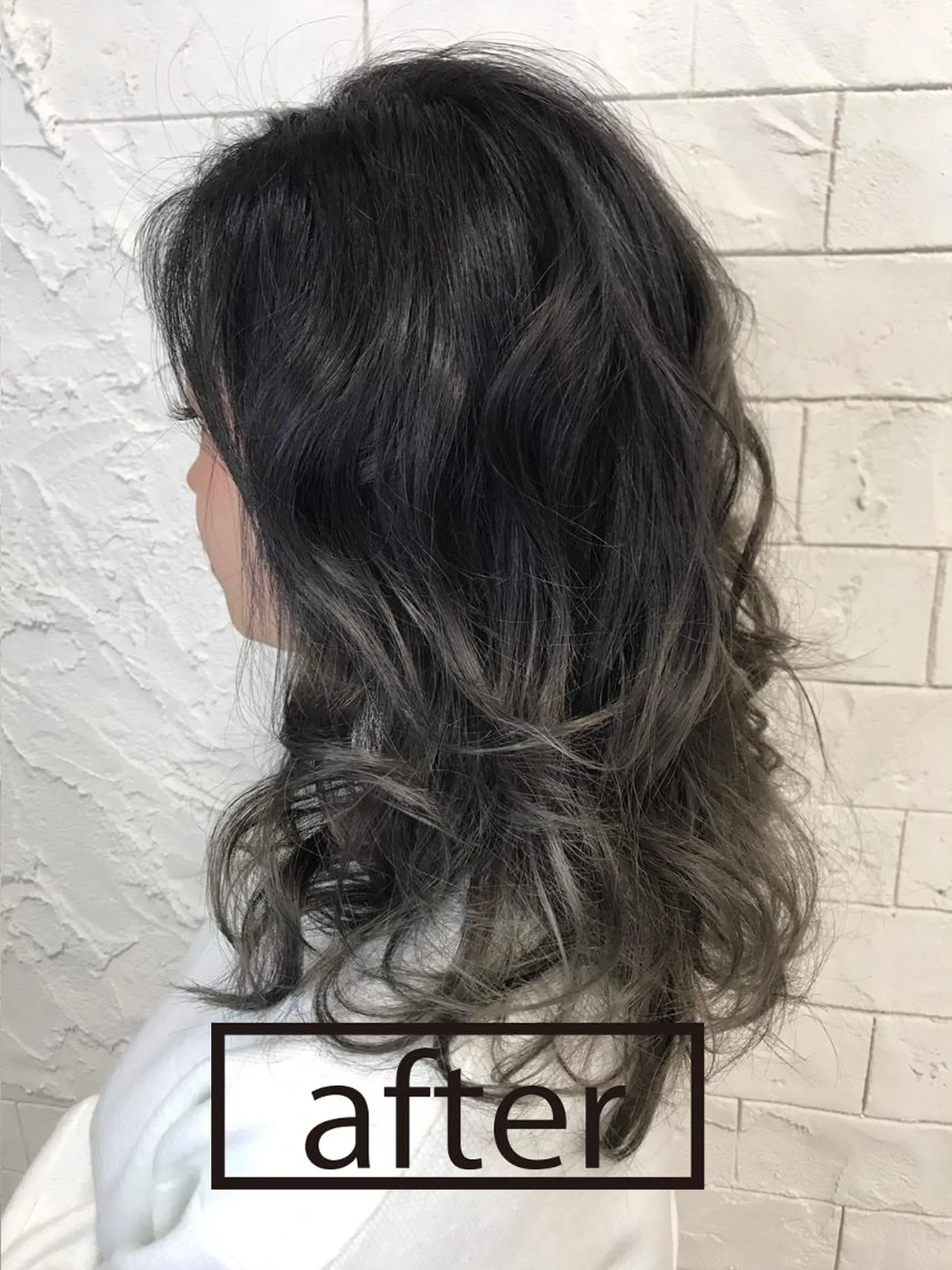 セミロング 外国人風カラー anyhow academyのヘアスタイル