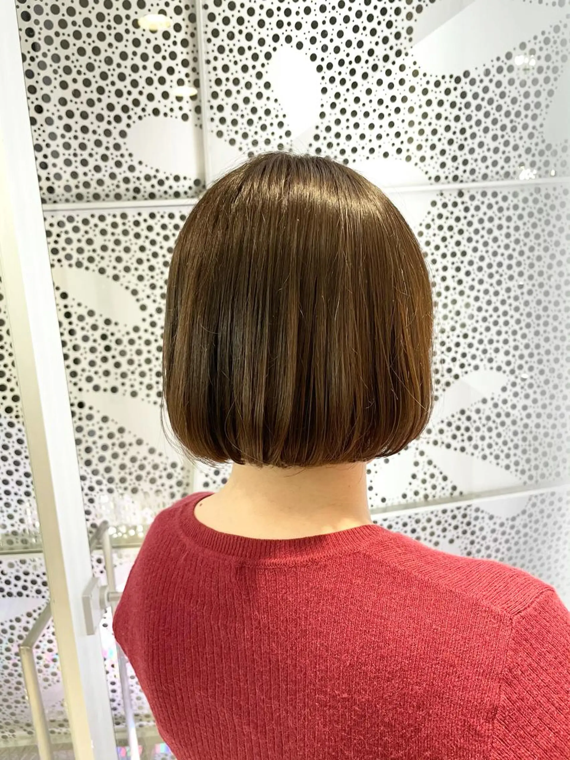 ミディアム カラー ボブ カット ヘアカラー トリートメント スズキジュンペイ 銀座/髪質改善のヘアスタイル