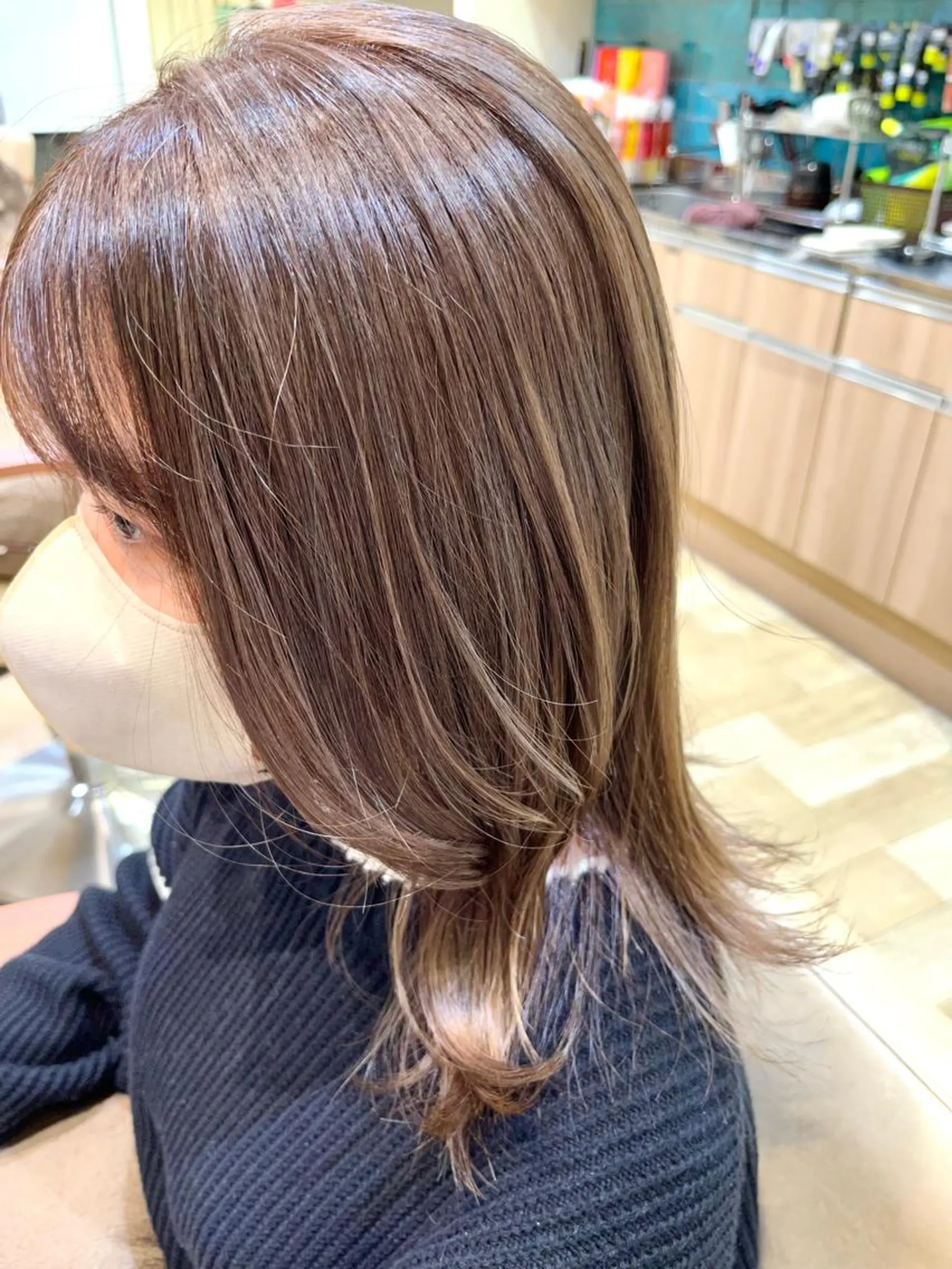 セミロング カラー レイヤーカット×艶髪 /Ayanaのヘアスタイル