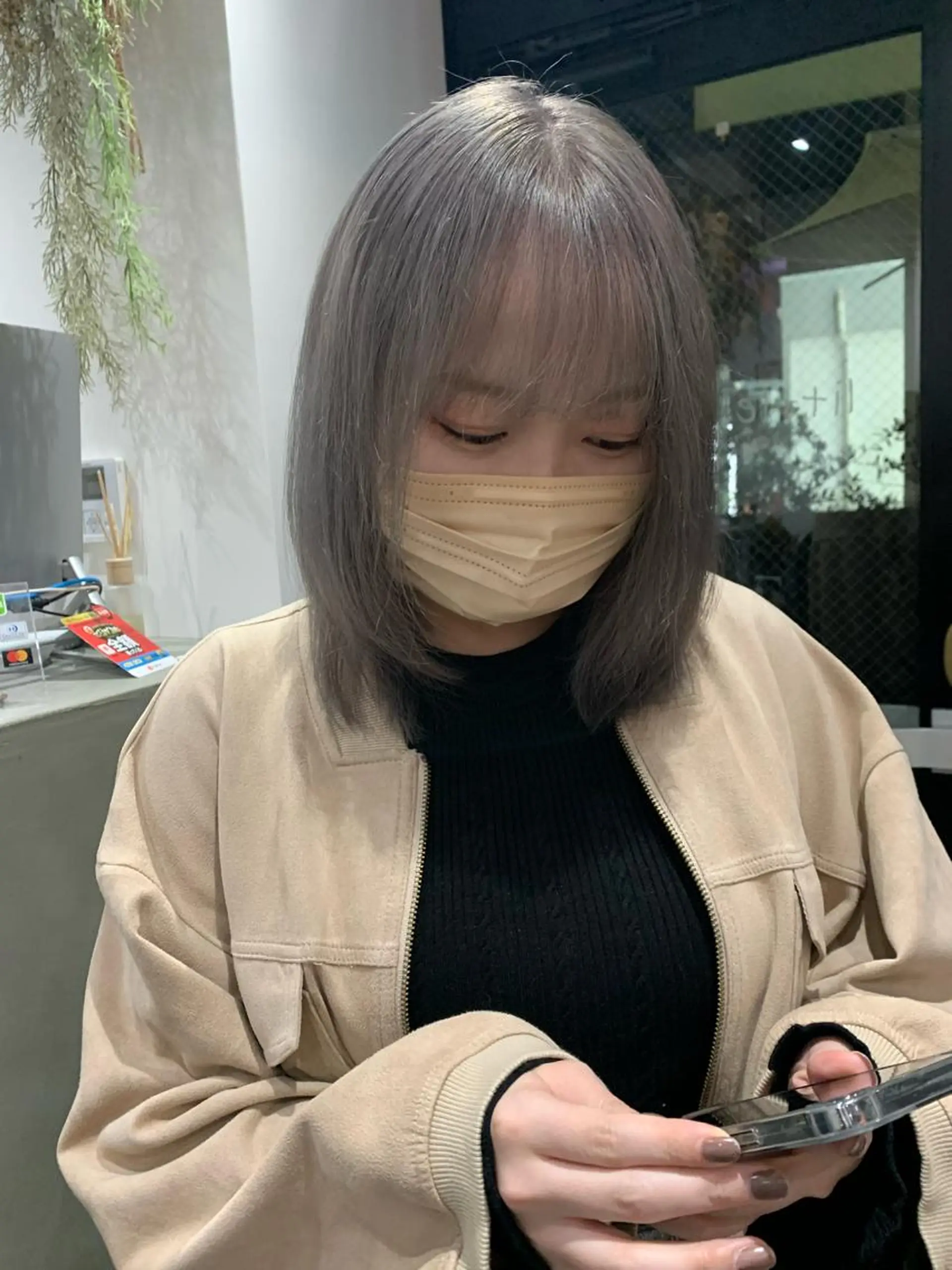 ミディアム カラー ヘアアレンジ ヘアカラー kei/透明感カラー /ベージュ/インナーのヘアスタイル