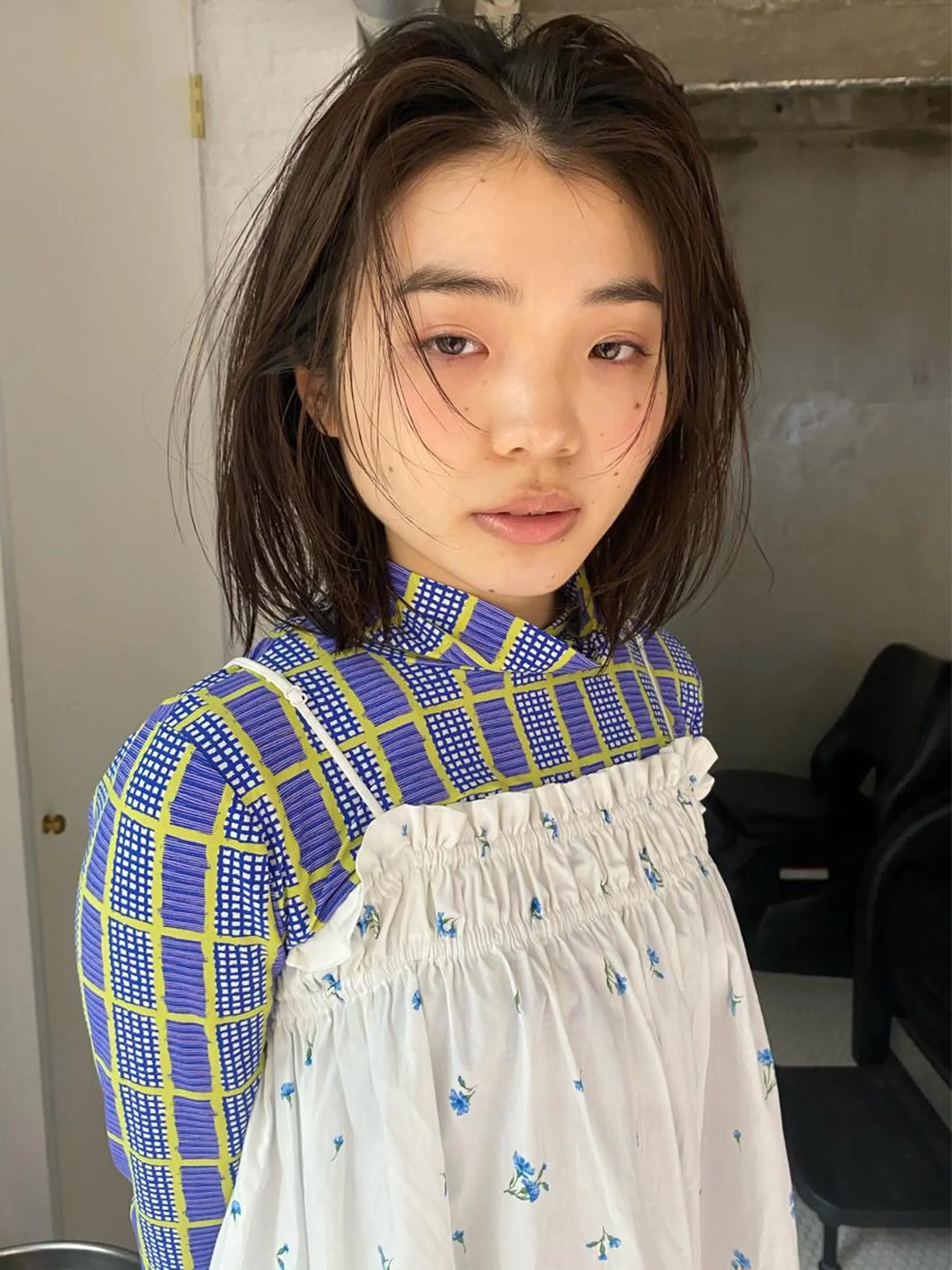 ミディアム カラー パーマ ヘアアレンジ メンズ キッズ マツエク・マツパ アイブロウ 眉カラー パーマスタイル🔅 sayacaのヘアスタイル