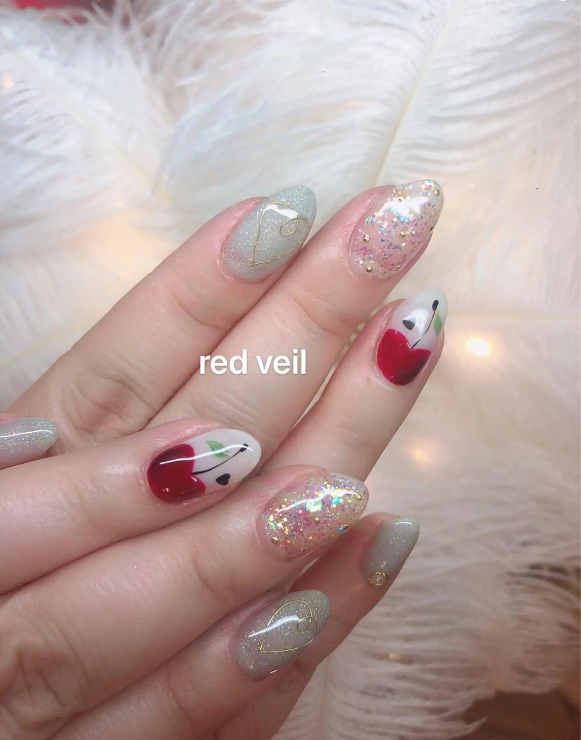 ミディアム ネイル 長さ出し専門 nynaのネイルデザイン