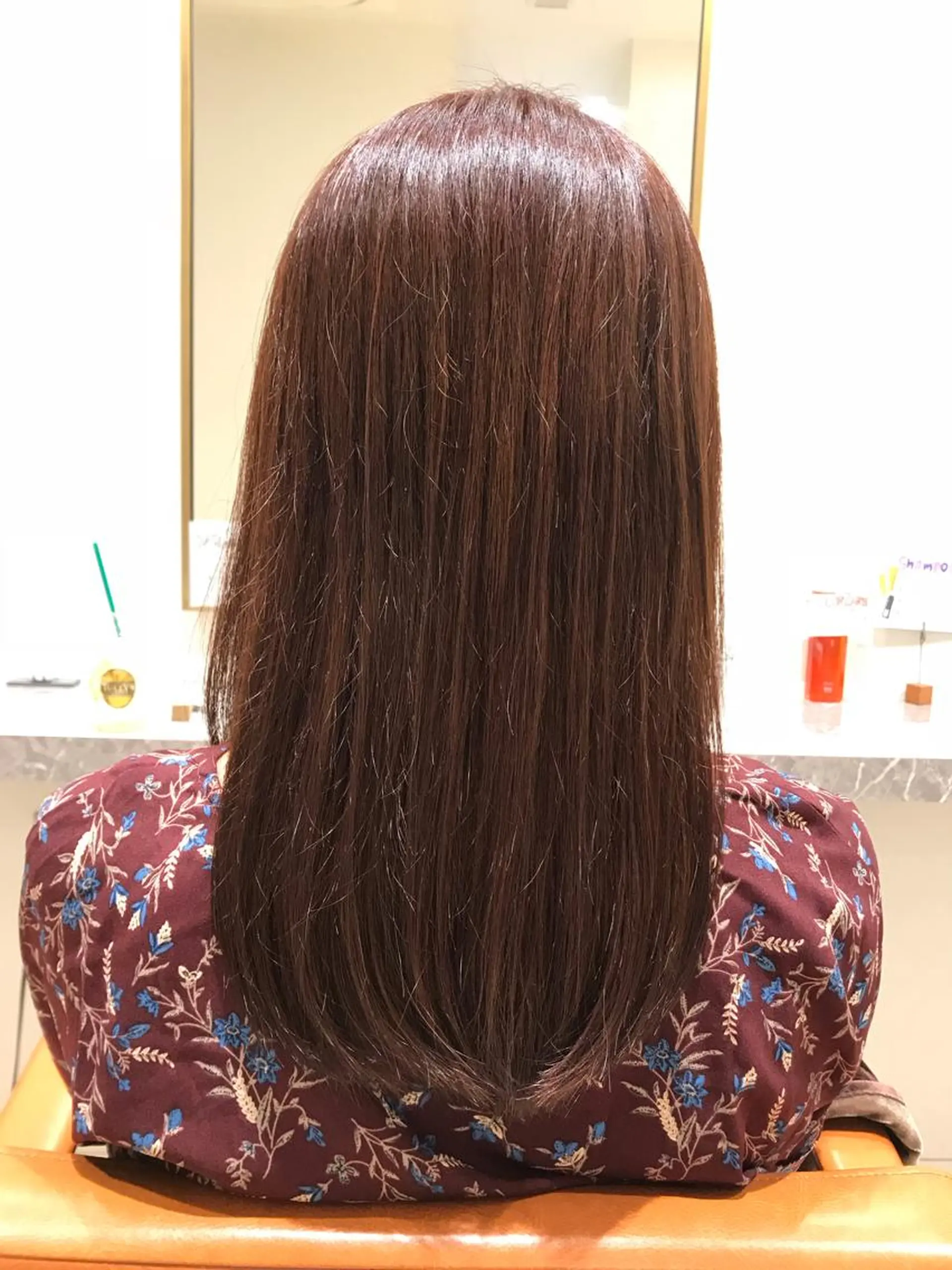 セミロング カラー 菅 由梨菜のヘアスタイル