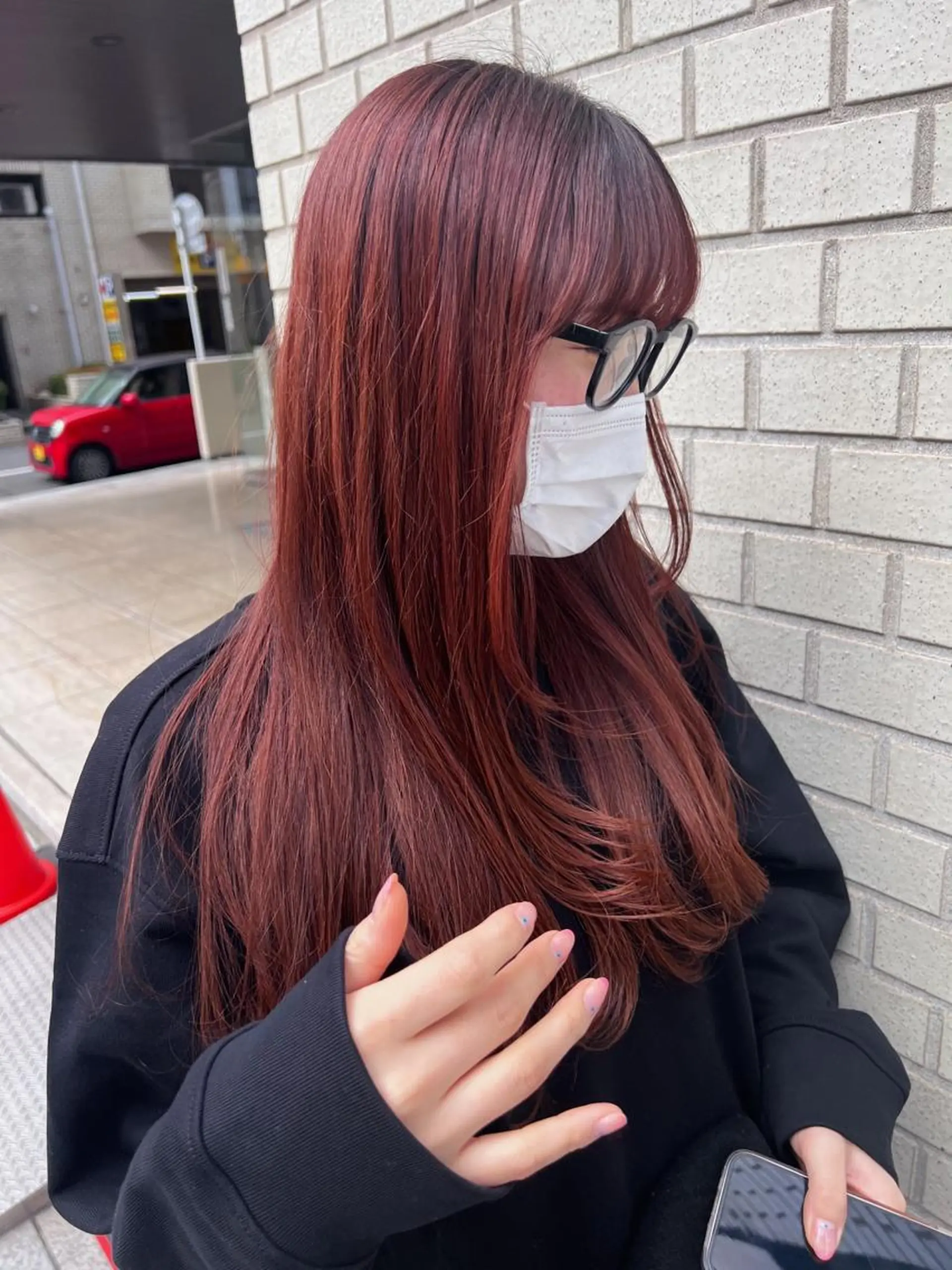 ロング 顔まわりレイヤー 顔周りカット レイヤーカット ROZA germe所属・ROZAgerme 落海一花🦋のヘアスタイル