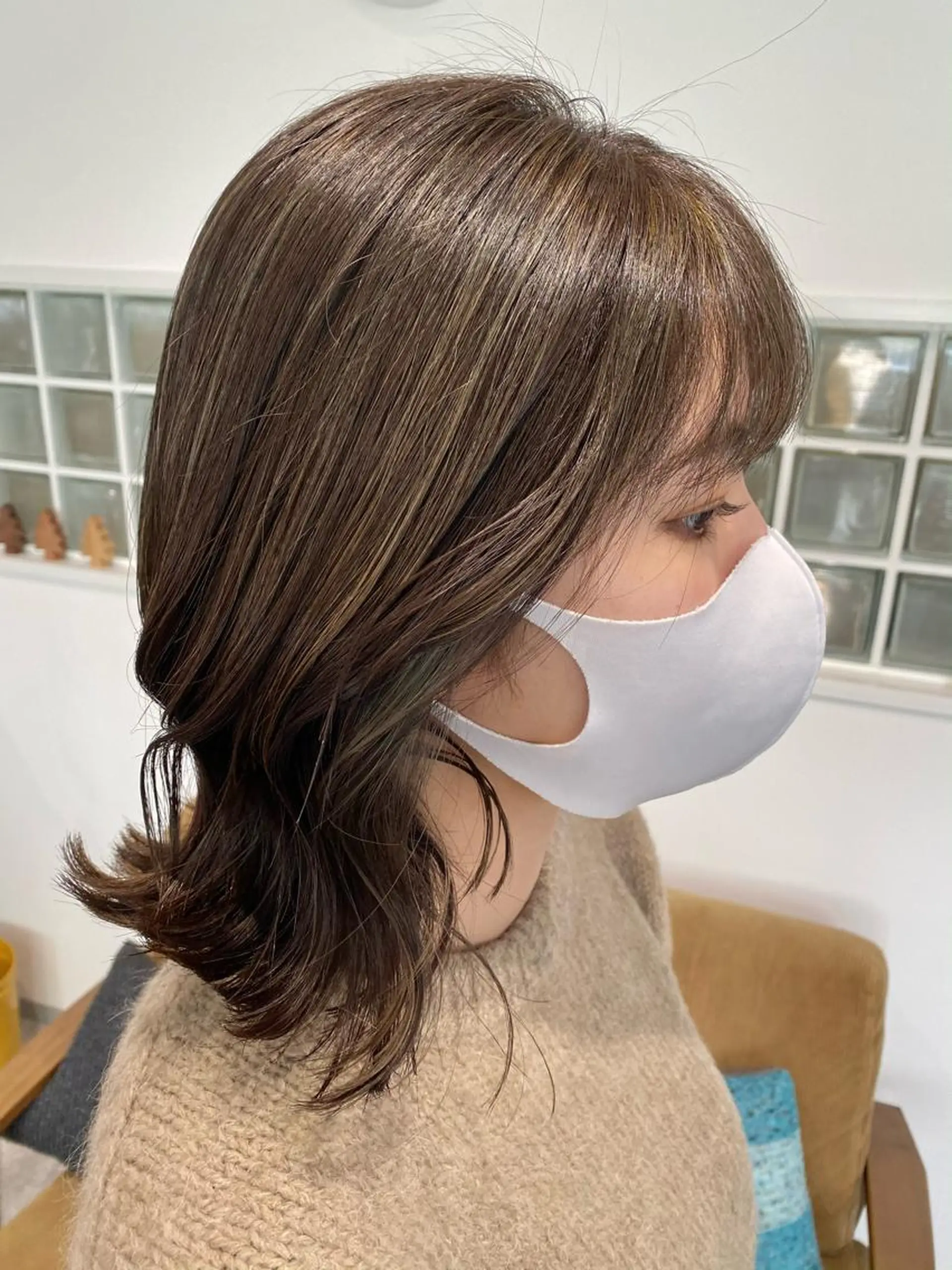 ミディアム カラー ハイライトカラー ハイライト 【safric】 NAOのヘアスタイル