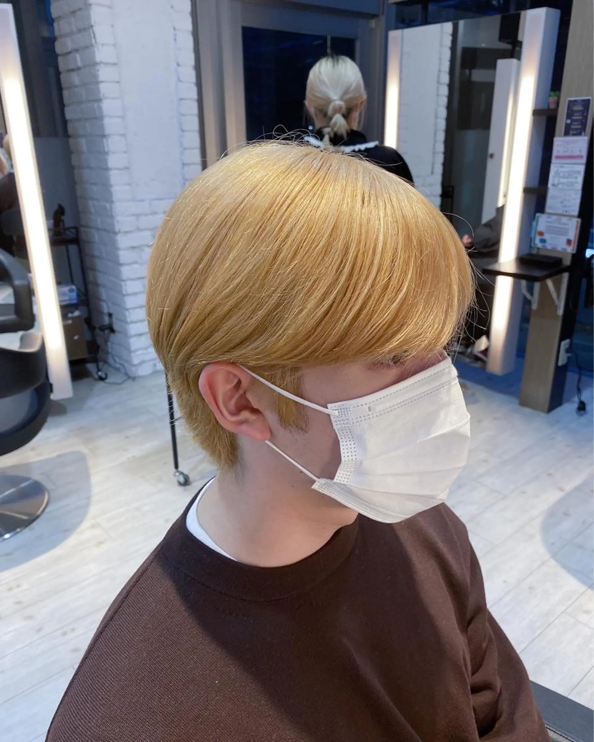 カラー ブロンド カット ヘアカラー トリートメント 鈴木/ニュアンス パーマ/メンズのヘアスタイル