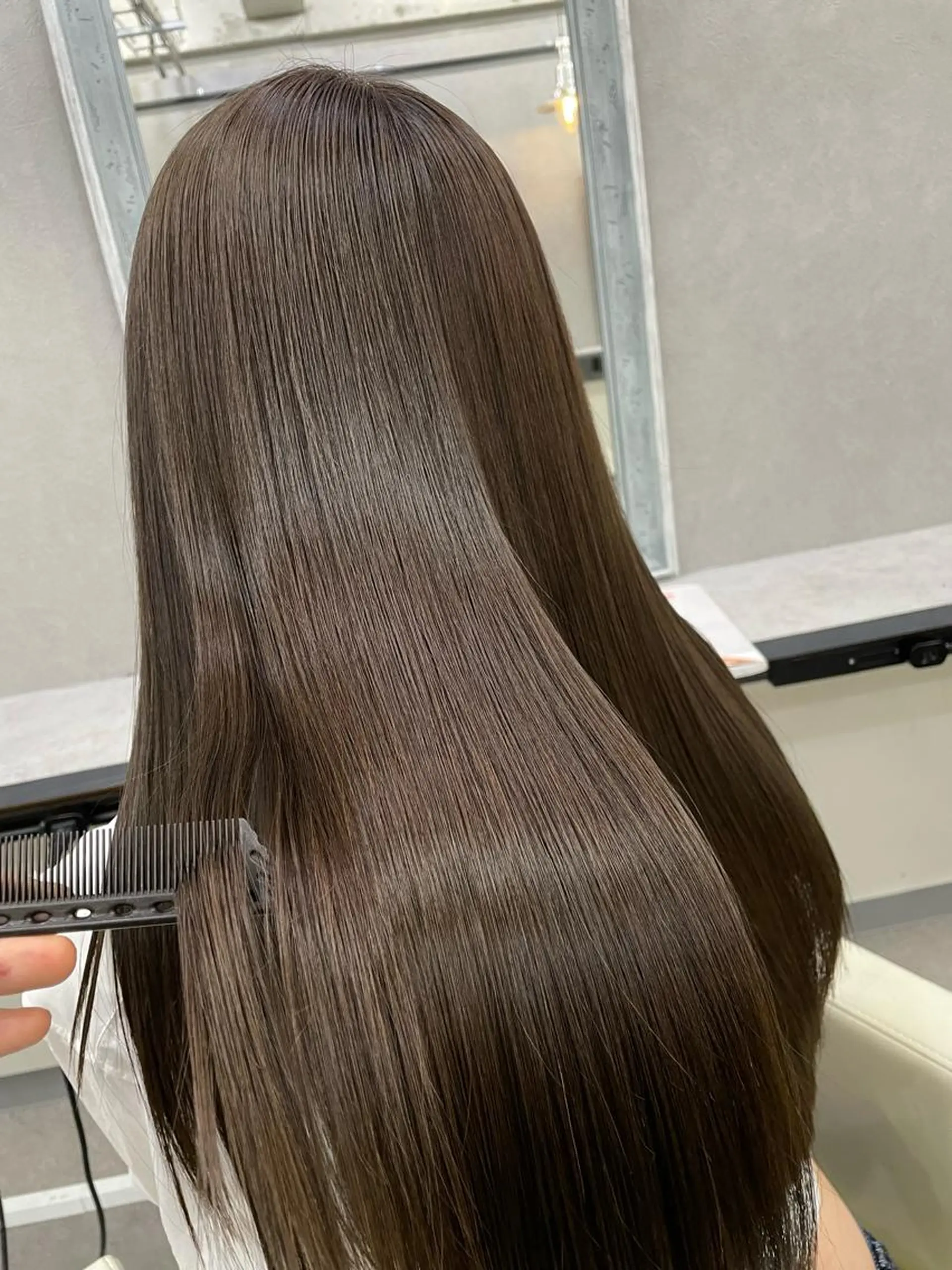 ロング カラー ブラウンカラー カット ヘアカラー 縮毛矯正 GISEL 筑紫野店のヘアスタイル