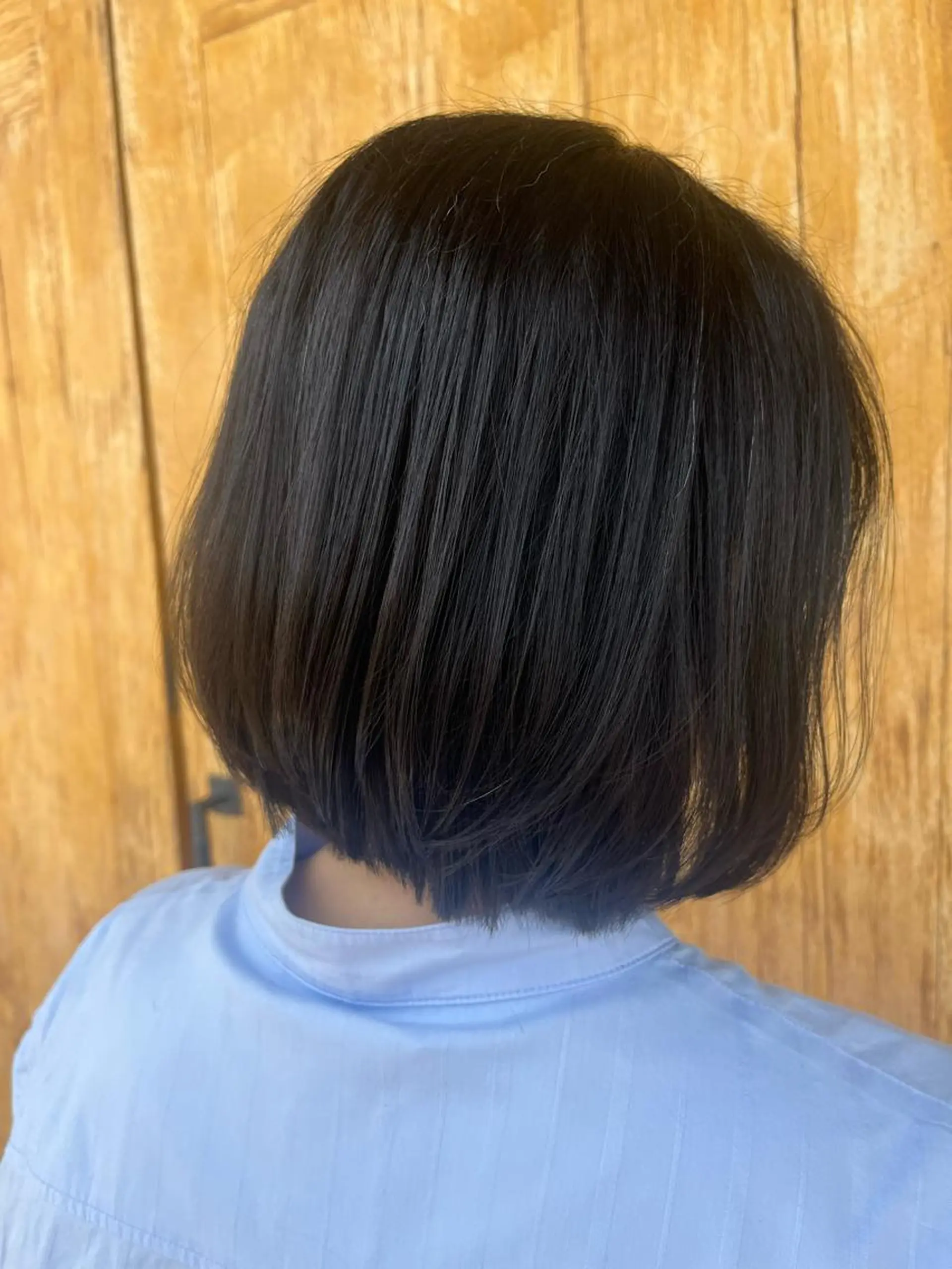 ミディアム パーマ ボブ レイヤーカット カット 縮毛矯正 三島 有佳里のヘアスタイル
