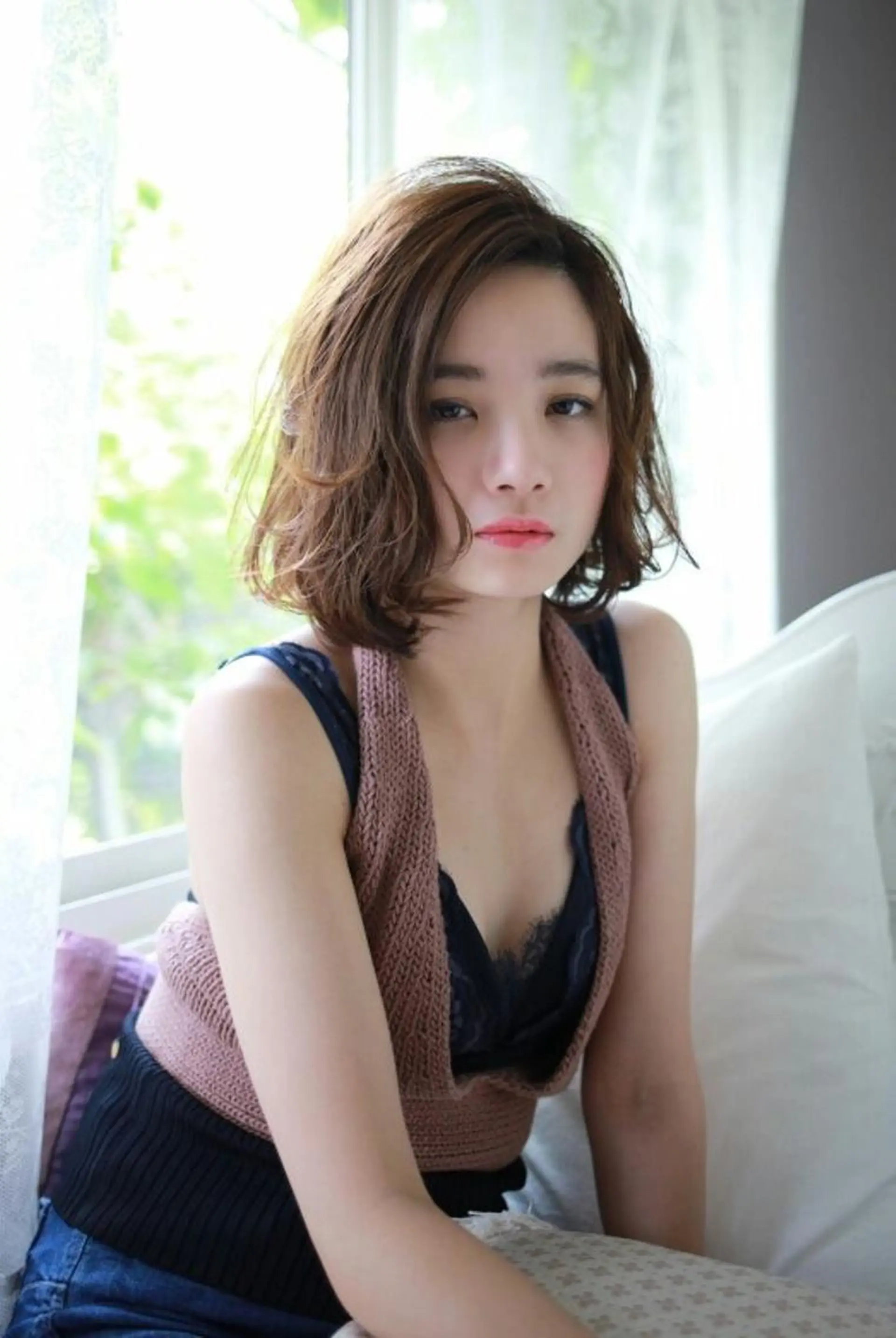 ミディアム カット ヘアカラー Lien by hair所属・宮崎 睦のヘアスタイル