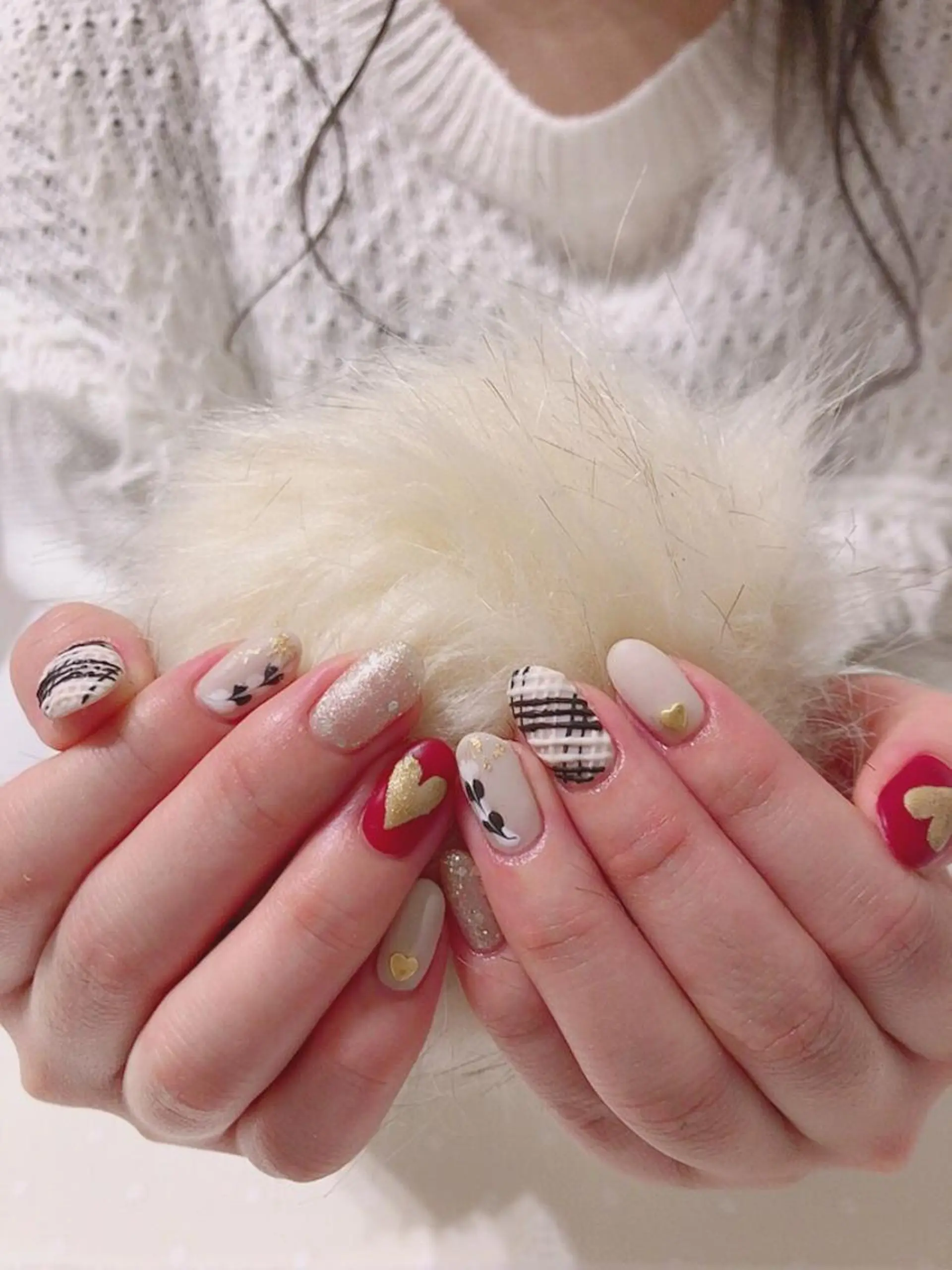 ネイル バレンタイン ハンドネイル * haruのネイルデザイン