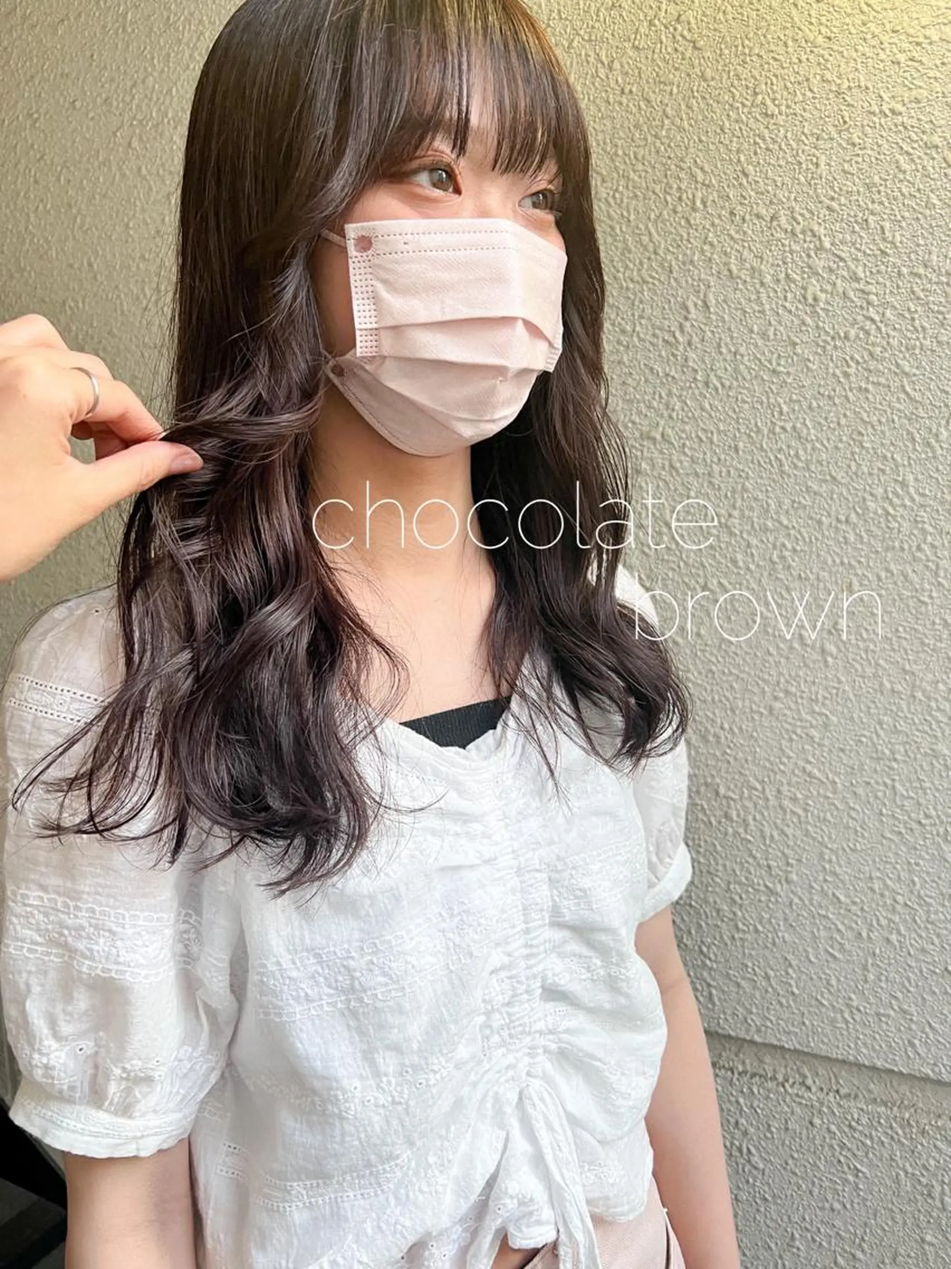 ロング カラー ブリーチ ブラウンカラー チョコレートブラウン ブリーチなしカラー カラーパティシエ facce🌼ikoのヘアスタイル