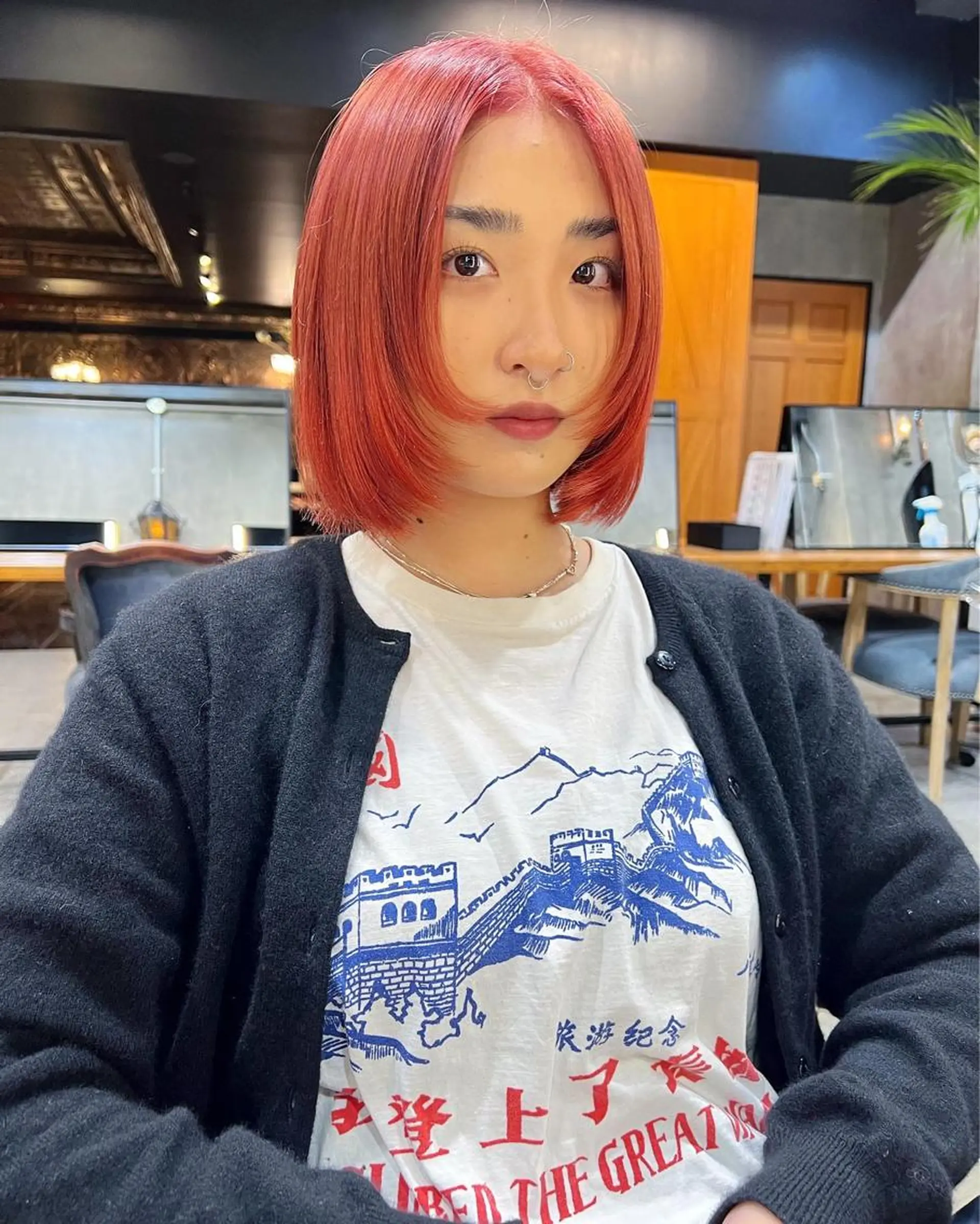 ミディアム カラー カット ヘアカラー 圧倒的デザイン力 店長🎨RENAのヘアスタイル