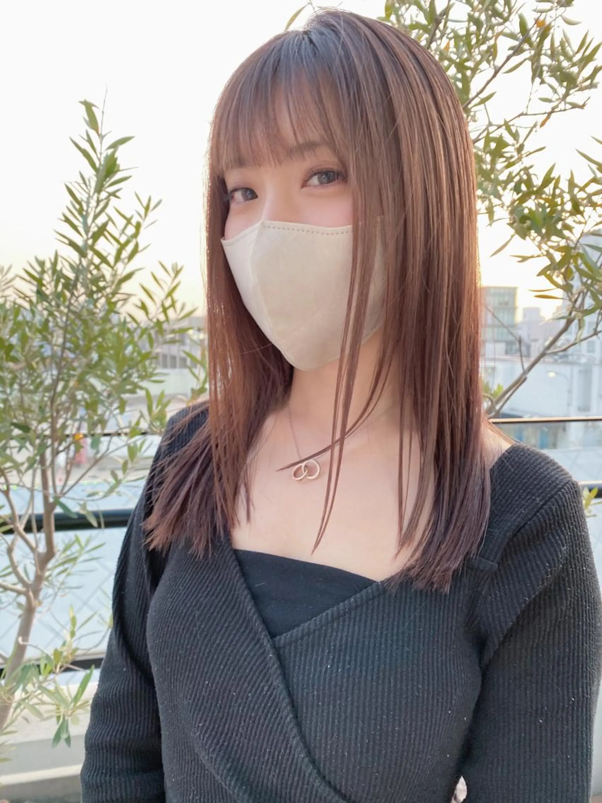 セミロング カラー ヨシモトリョウ 髪質改善/美髪のヘアスタイル